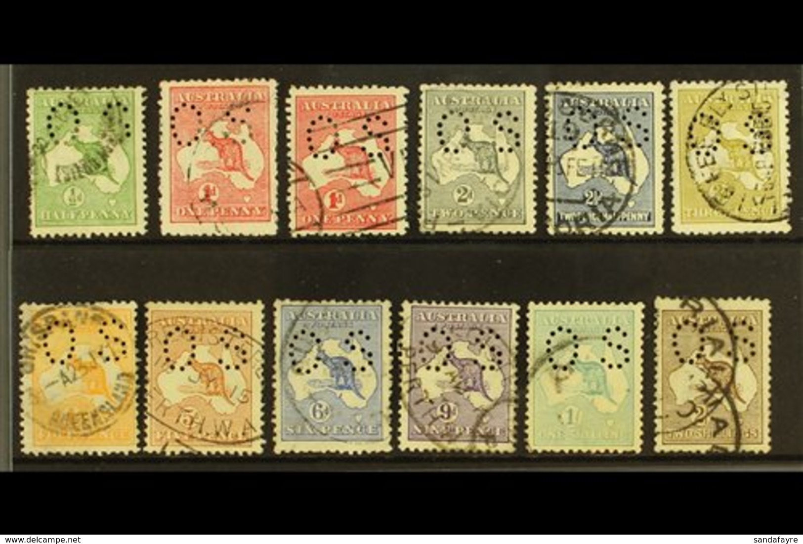 OFFICIALS 1914 USED KANGAROO Set To 2s, SG O16/O26, Good To Fine Used (12 Stamps) For More Images, Please Visit Http://w - Otros & Sin Clasificación