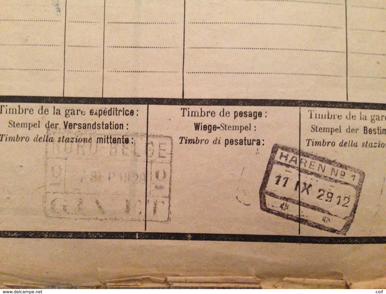 "Recepisse A Remettre Au Destinataire "NORD BELGE 2 GIVET 1929 Vers MACHELEN (HAREN) + Dukument DOUANES - Nord Belge