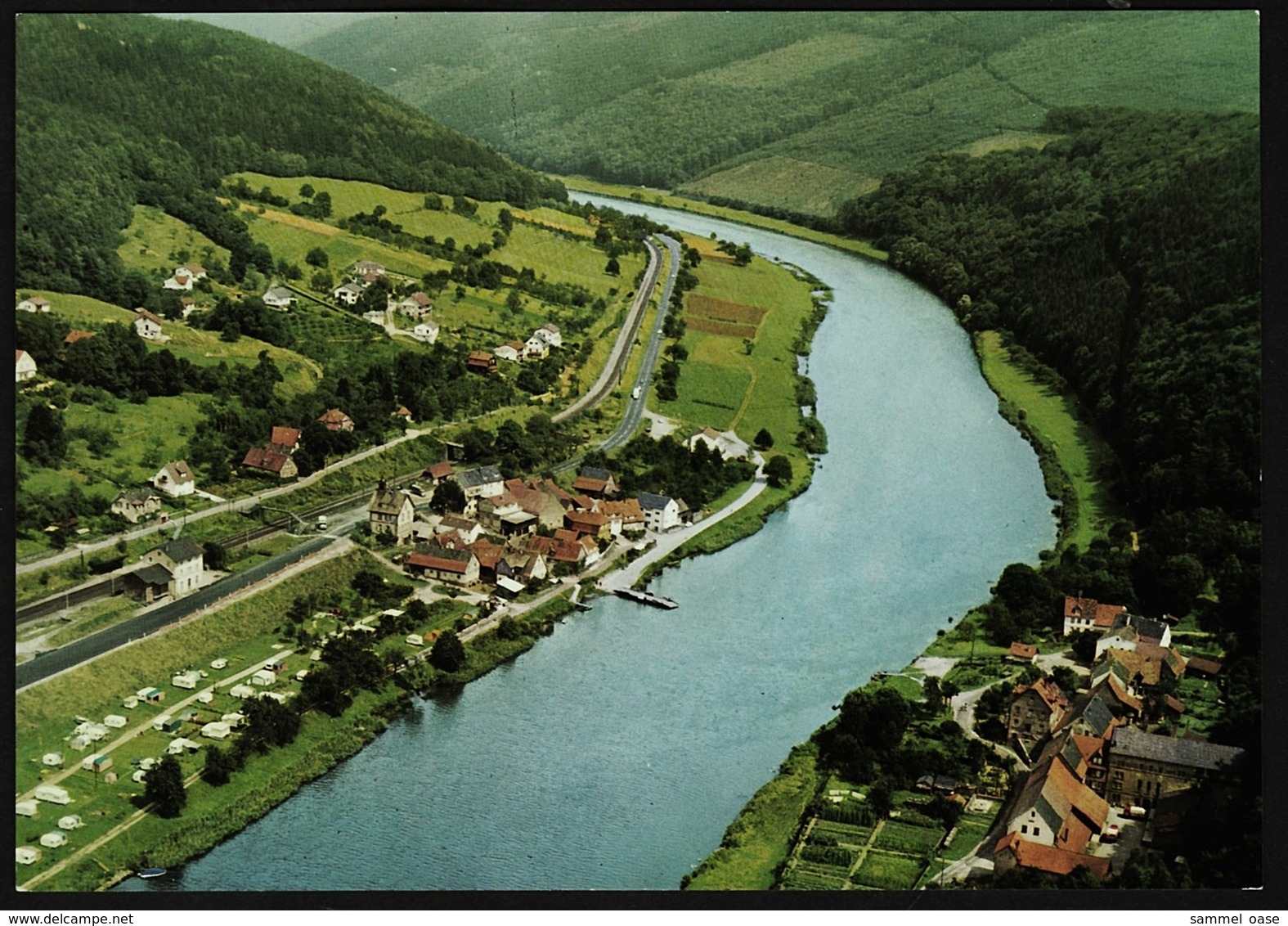 Neckarhausen Bei N.-Steinach  - Camping Brecht  -  Luftbild  -  Ansichtskarte 1975  (10046) - Ladenburg