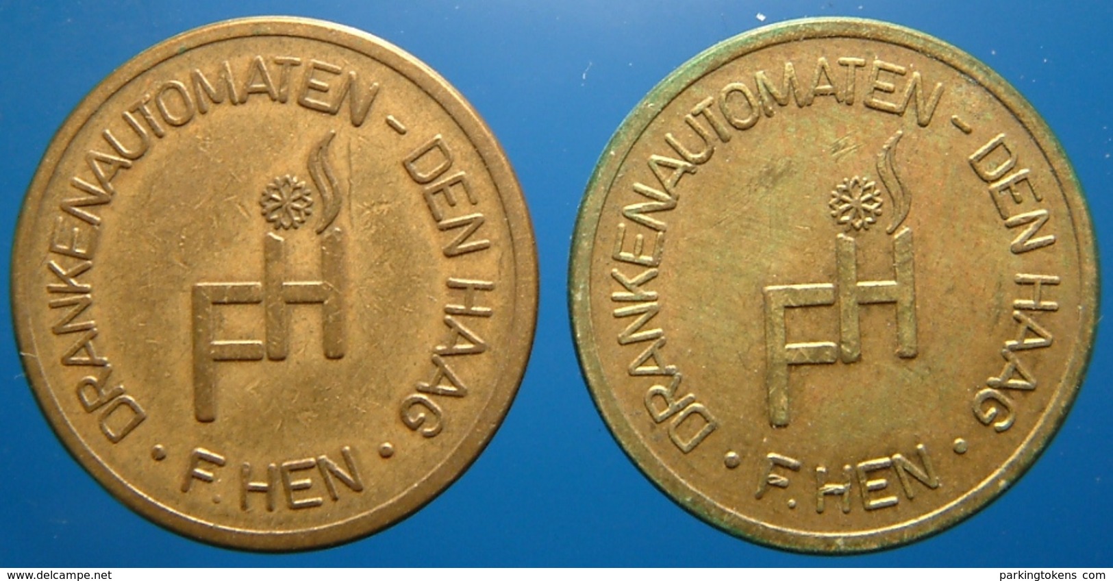 KB195-1 - F HEN - Den Haag - B 20.0mm - Koffie Machine Penning - Coffee Machine Token - Professionnels/De Société