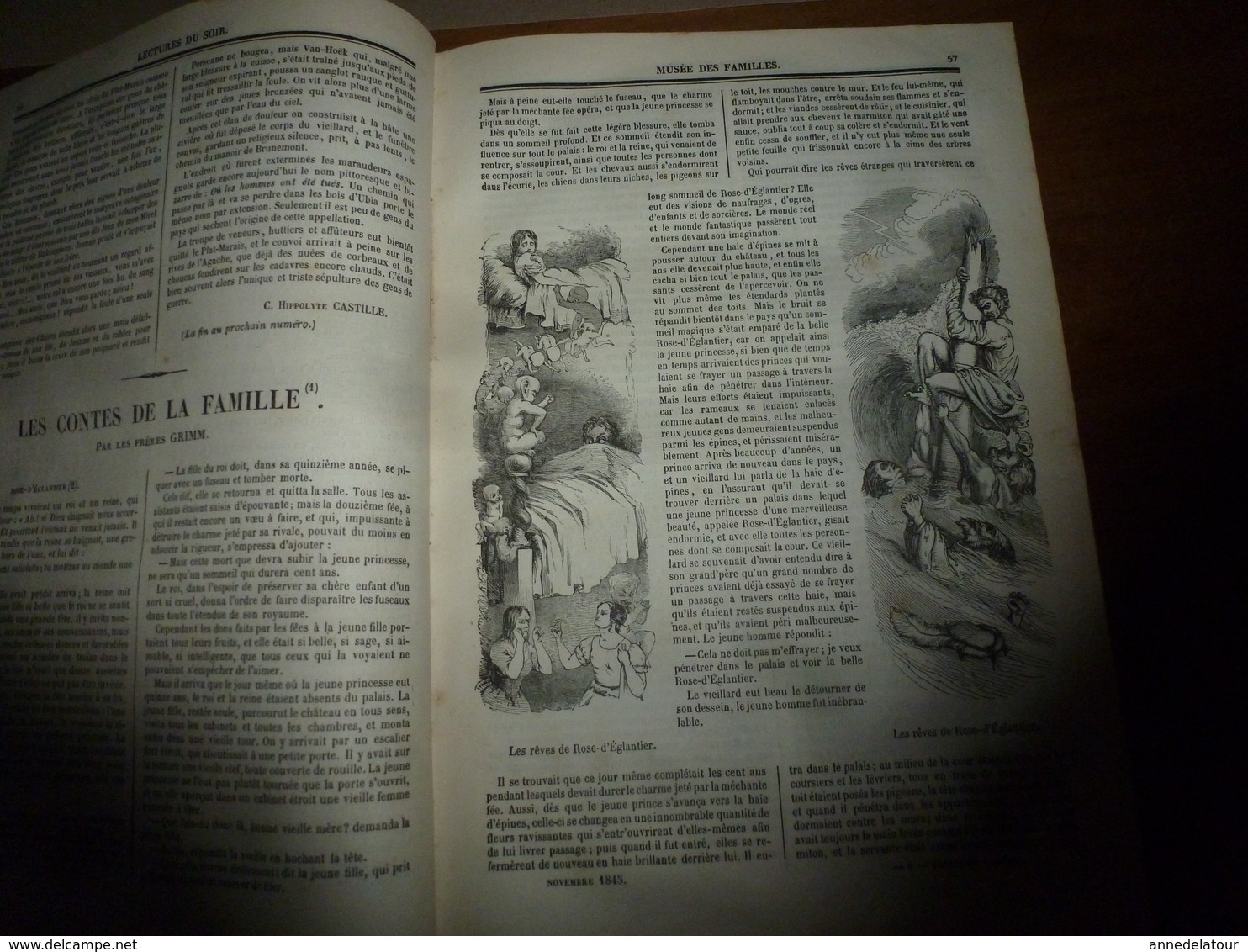 1845-46 MUSEE DES FAMILLES:Histoire de la danse;Histoire des poupées,des marionnettes;Tanger;Venise;Peintre Apelles ;etc