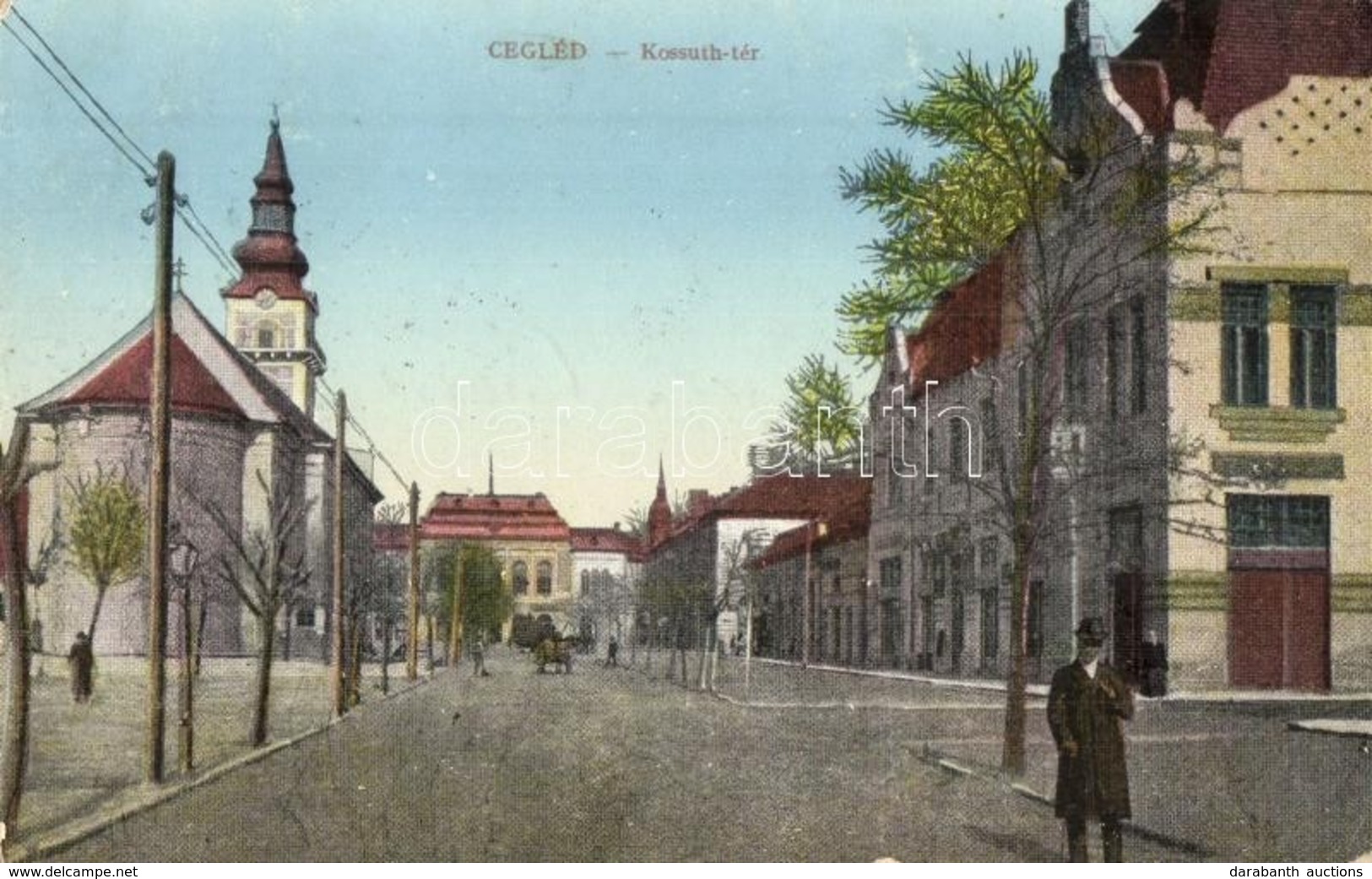 T2/T3 Cegléd, Kossuth Tér, Templom, üzlet. W. L. Bp. 6573. (fl) - Ohne Zuordnung