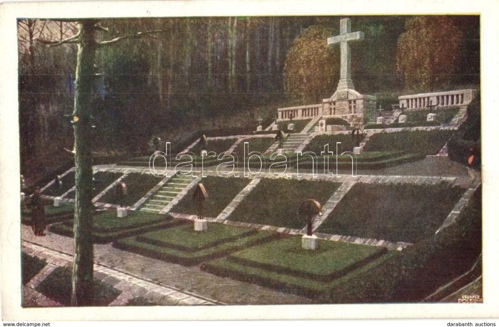 ** T2 Kriegerfriedhof Zawadka / WWI Austro-Hungarian K.u.K. Military Art Postcard, Heroes Cemetery In Zawadka S: Franz P - Sin Clasificación