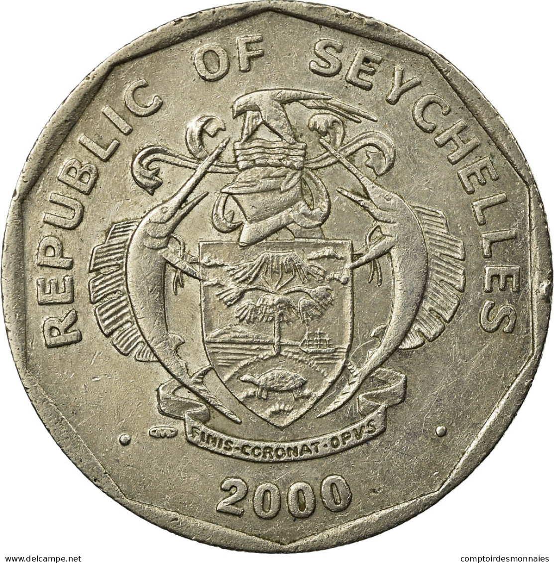 Monnaie, Seychelles, 5 Rupees, 2000, British Royal Mint, TTB, Copper-nickel - Seychelles