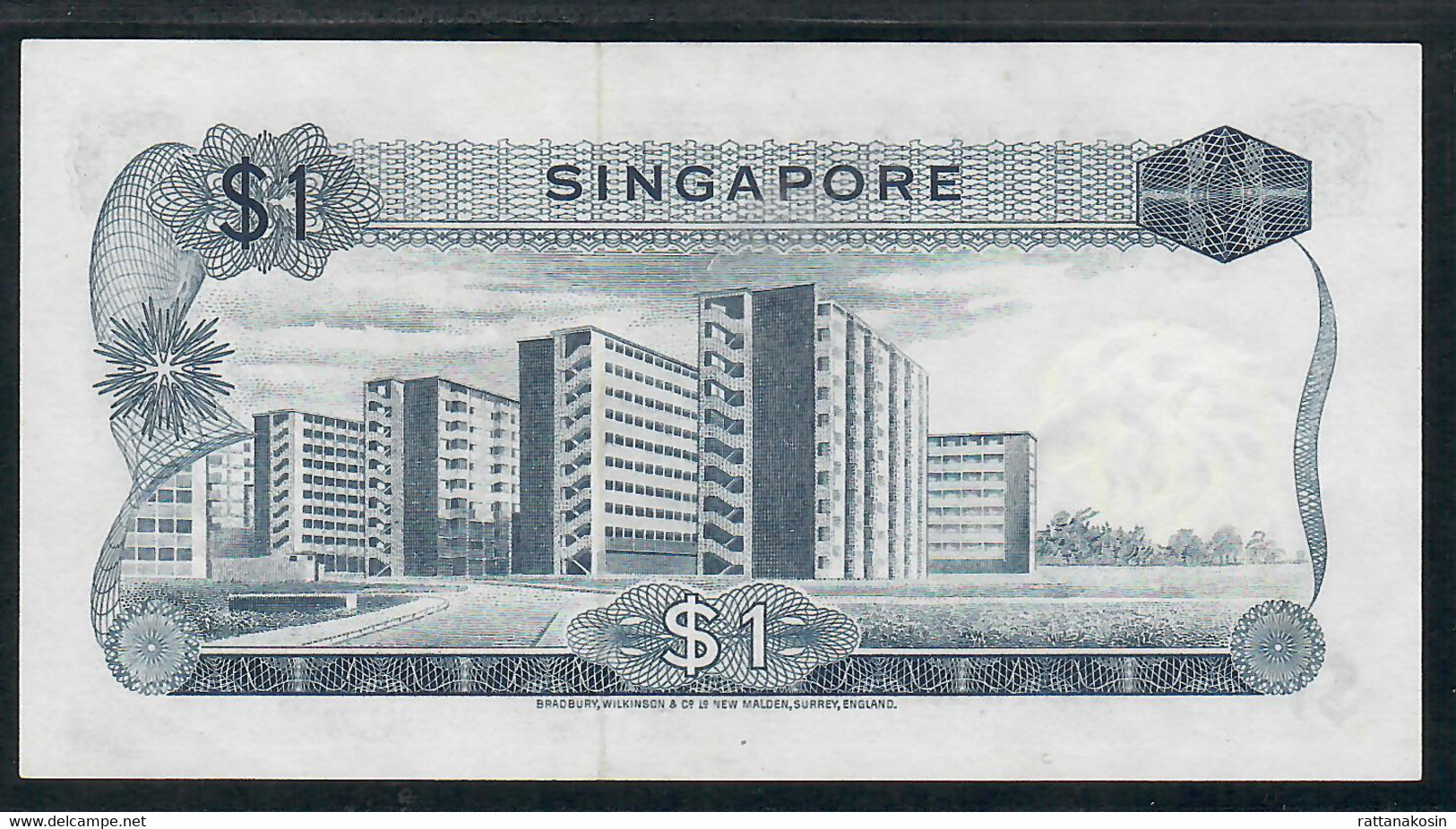 SINGAPORE  P1d 1 DOLLAR  1972 #C/28 Signature 3    AU-UNC. - Singapour