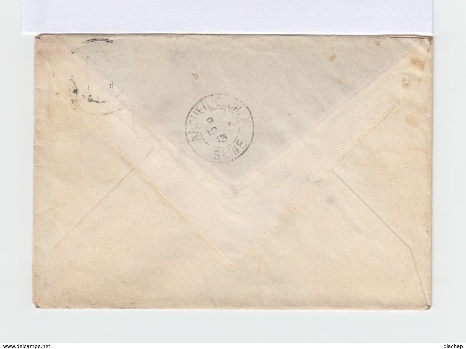 Sur Enveloppe Deux Timbres Empire Russe Armoiries CAD Mockba 1913. Cachet Destination Arcueil Cachan. (2011x) - Franking Machines (EMA)