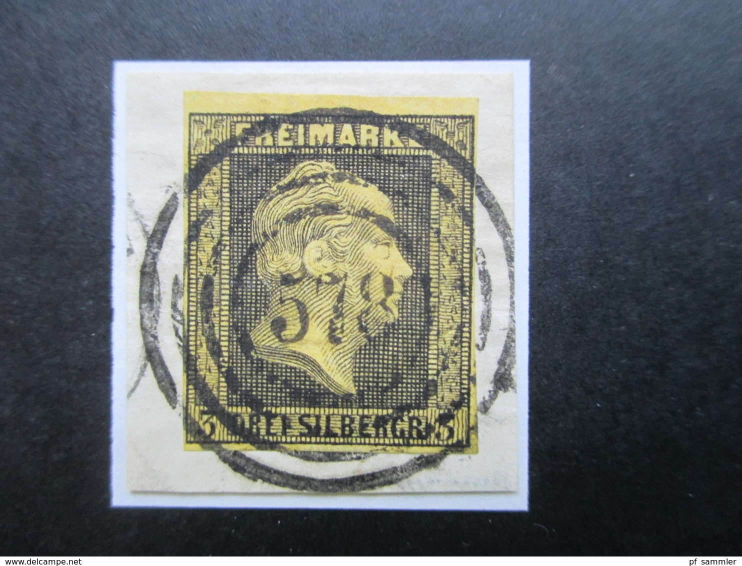 AD Preussen Nr. 4a  Mit Stempel / Nummernstempel 578 Hamburg Auf Kleinem Briefstück! - Gebraucht