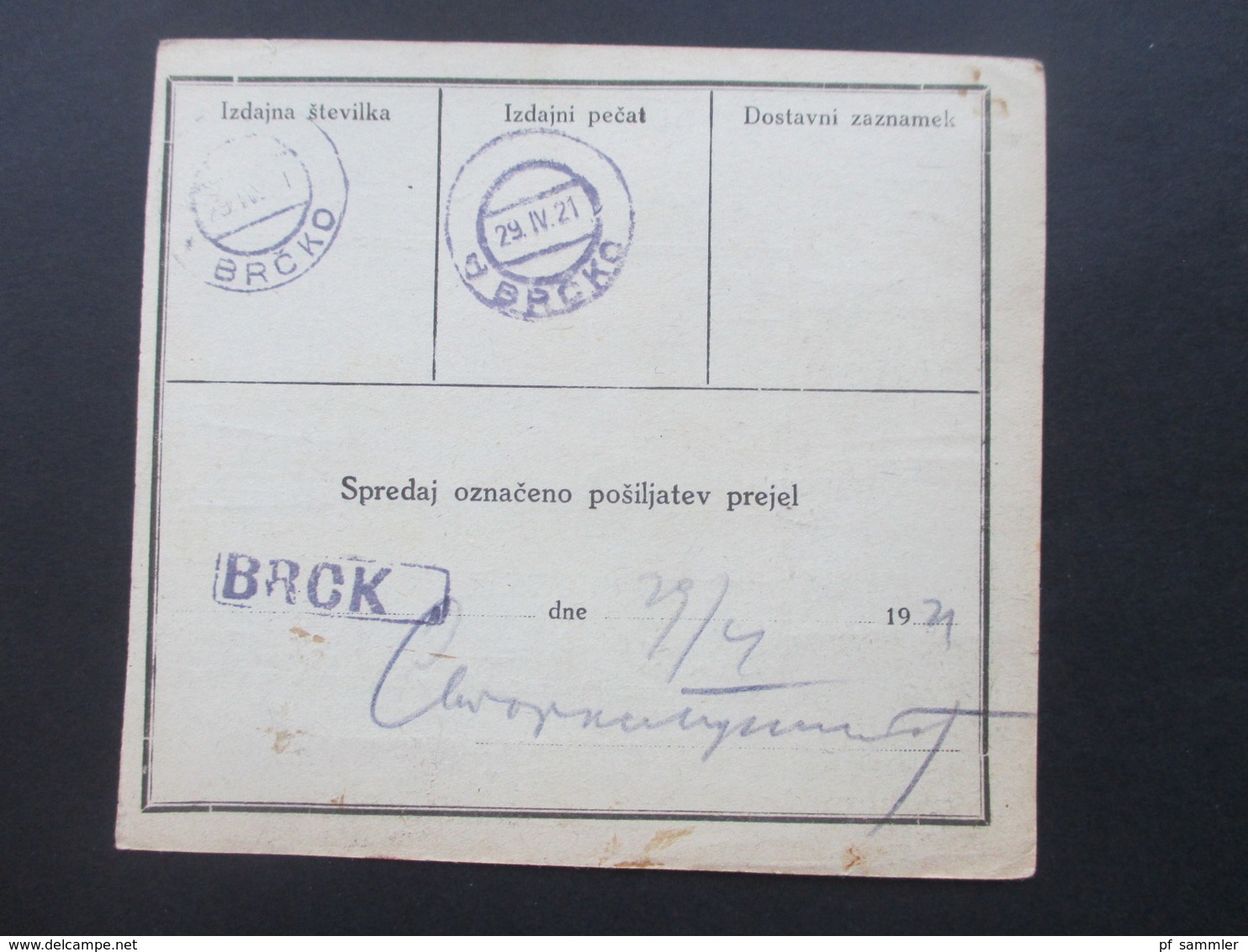 Jugoslawien SHS 1921 Paketkarten 24 Stück mit interessanten Frankaturen und Klebezettel und Stempel!