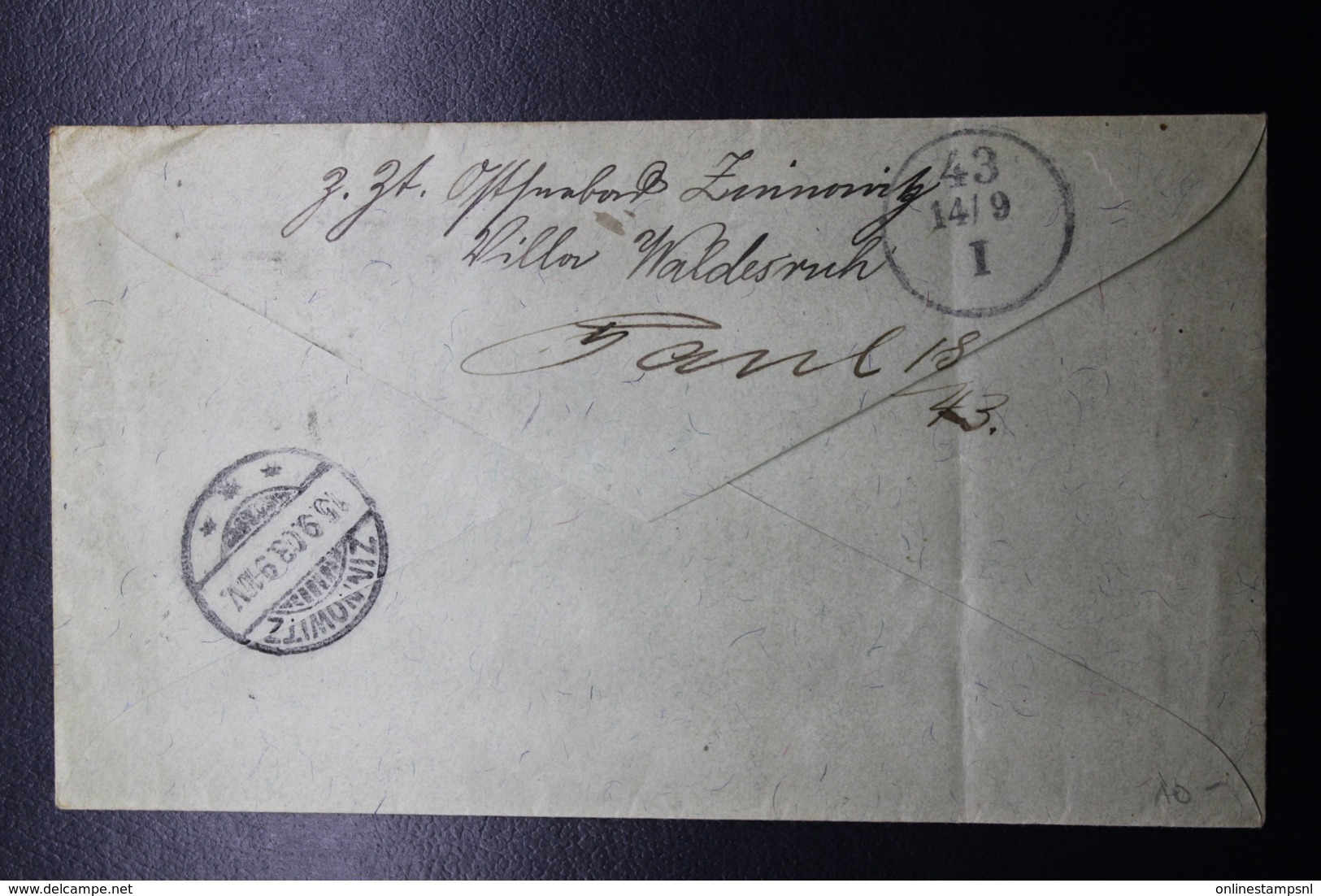 Cover MIDDELBURG -> Berlin  Pair 1 D, 23-8-1903 - Transvaal (1870-1909)