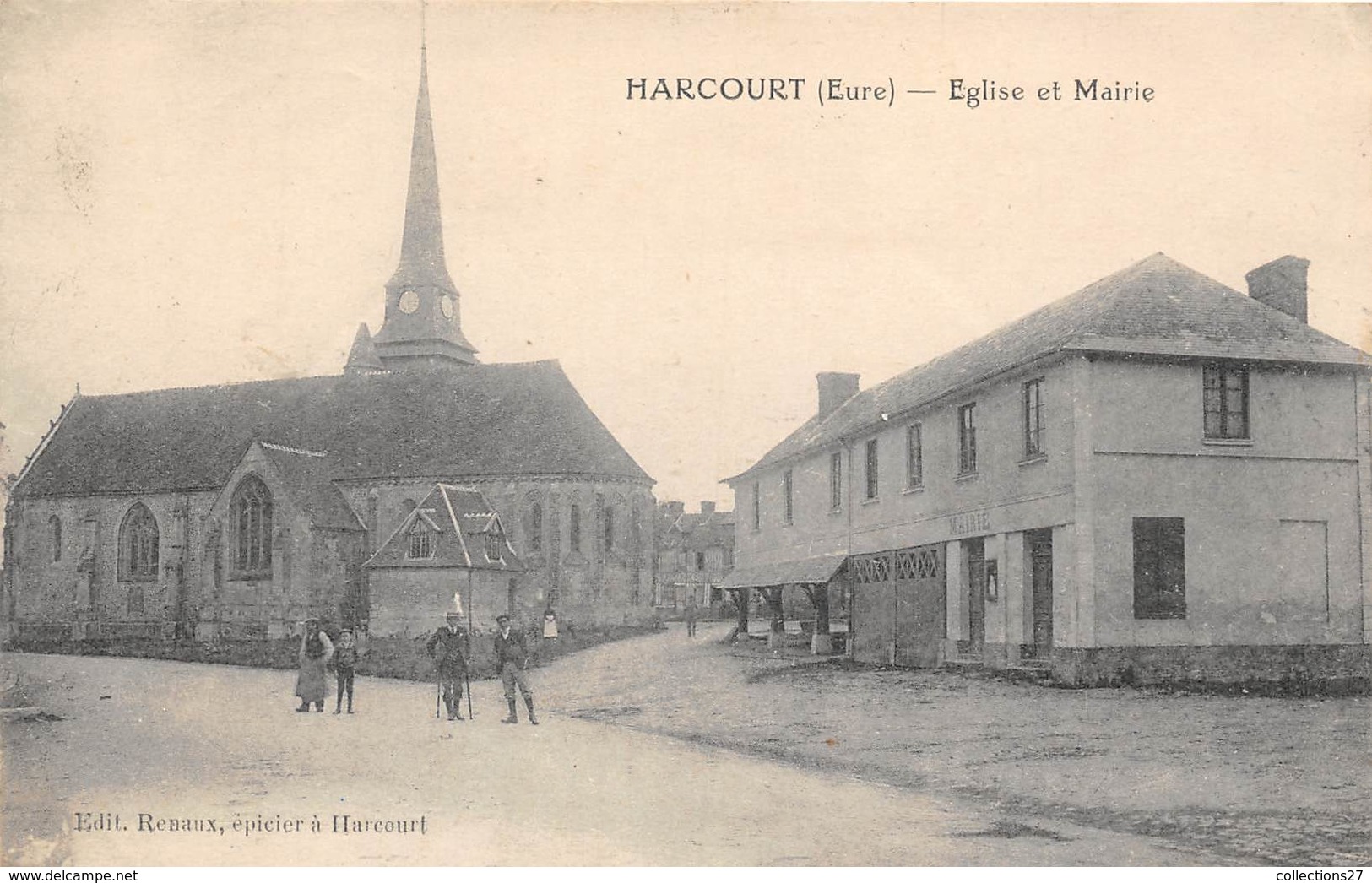 27-HARCOURT- EGLISE ET MAIRIE - Harcourt