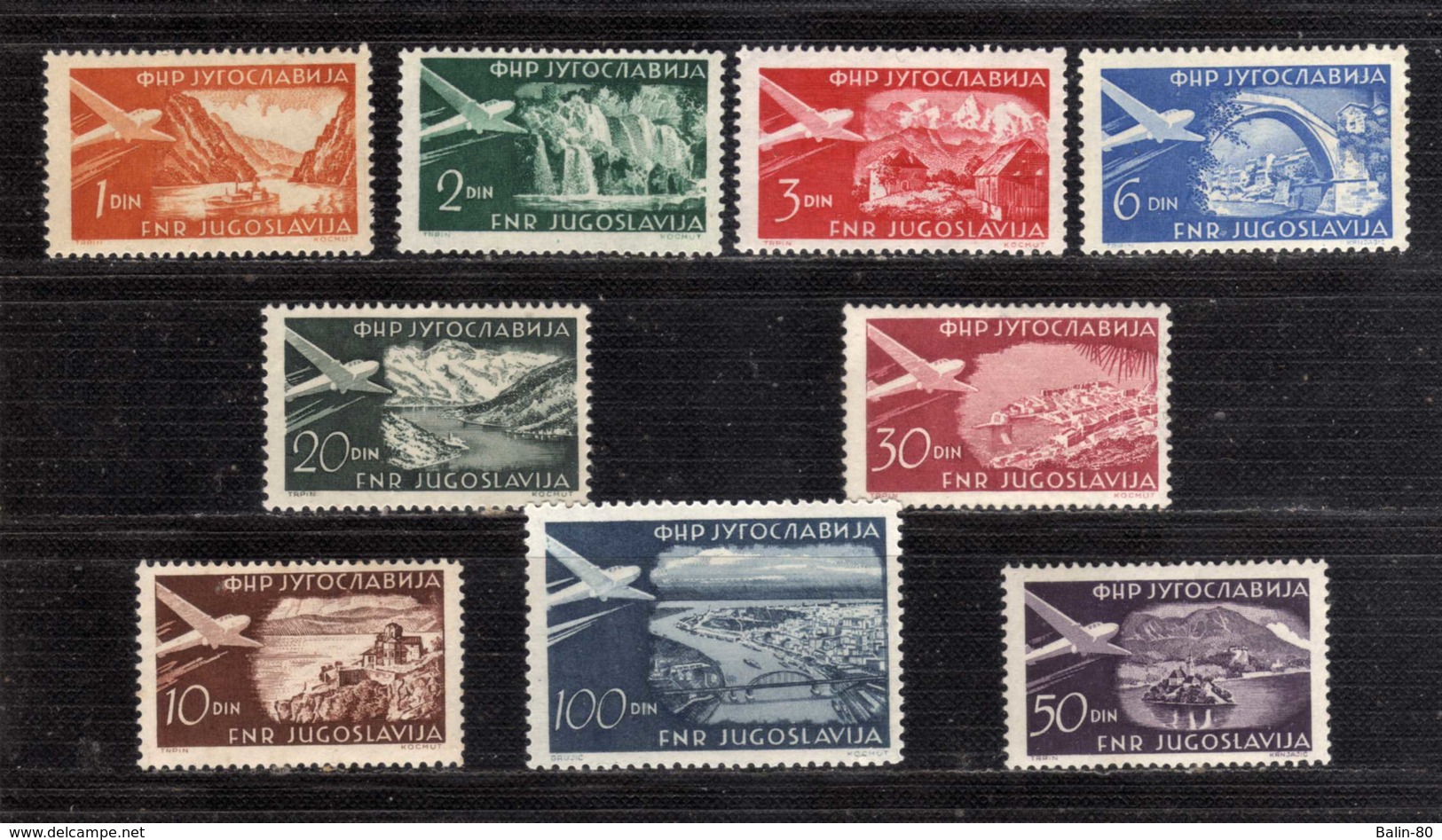 1951 - Yugoslavia - Sc. C 34 - C 42 - MNH - YU- 303 - 02 - Luftpost