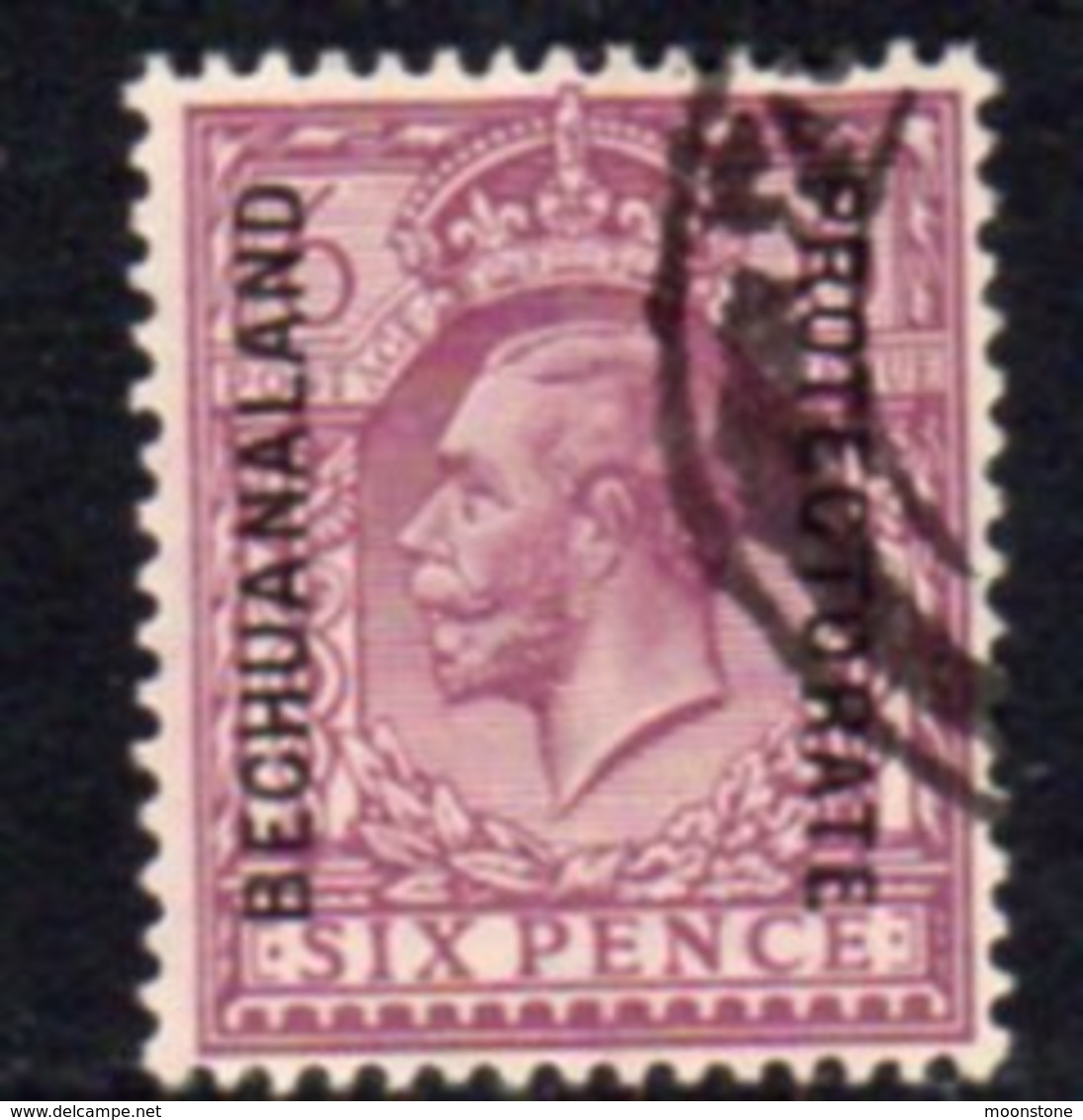 Bechuanaland Protectorate 1925-7 Overprint On 6d Purple GV Head Of GB, Used, SG 97 (BA2) - 1885-1964 Herrschaft Von Bechuanaland