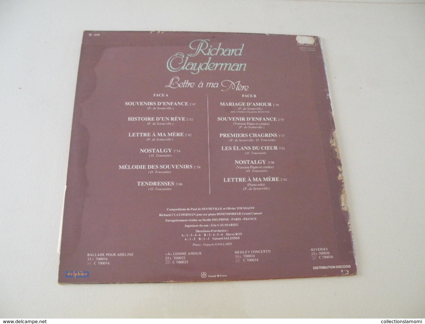 Richard Clayderman 1979 - (Titres Sur Photos) - Vinyle 33 T LP - Musicals