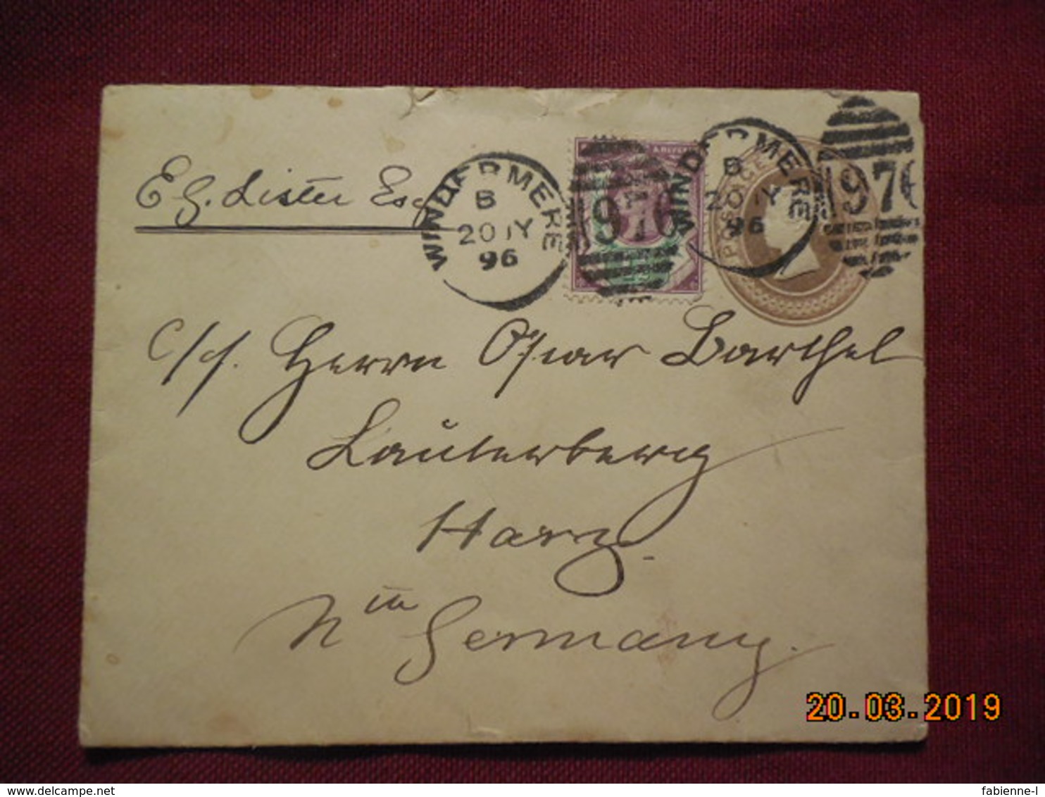 Lettre De 1896 à Destination De L Allemagne (entier Postal) - Covers & Documents