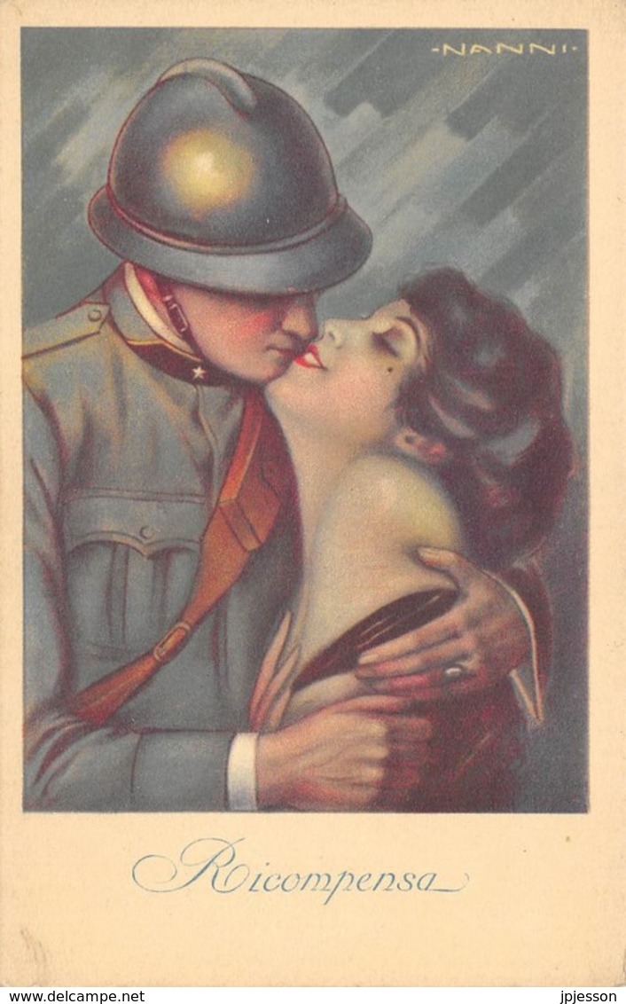 ILLUSTRATEUR  NANNI  COUPLE - BAISER  MILITAIRE "RECOMPENSE"  SERIE 338 - Nanni