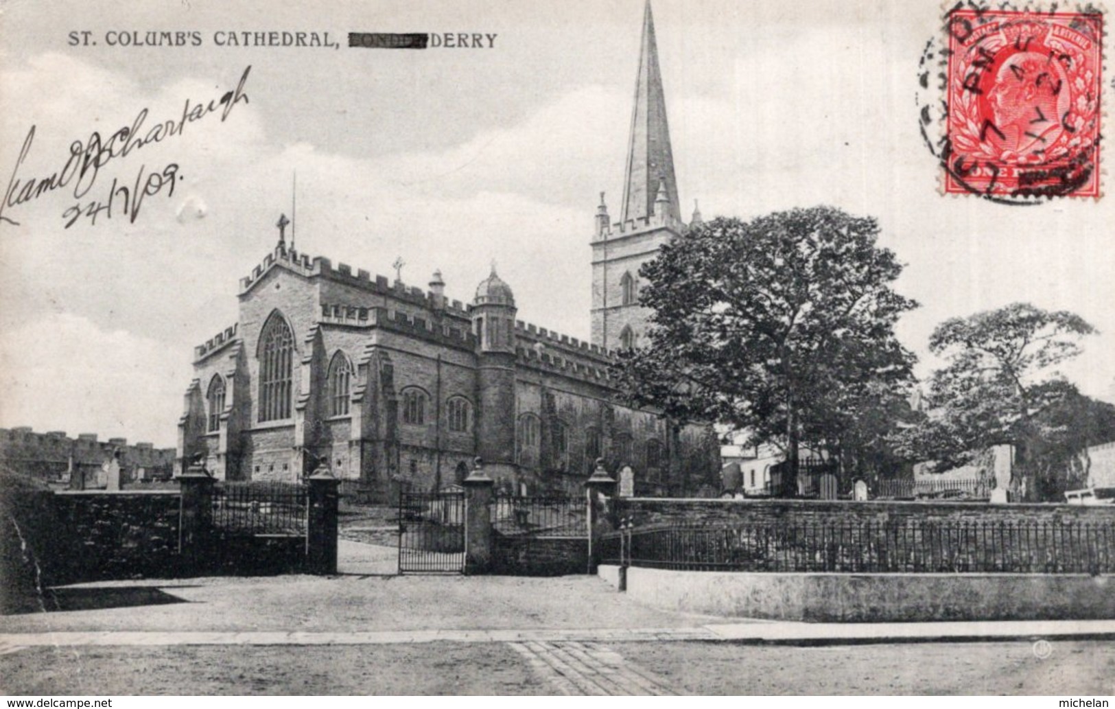 CPA  IRLANDE DU NORD---ST. COLUMB'S LONDONDERRY---1909 - Londonderry