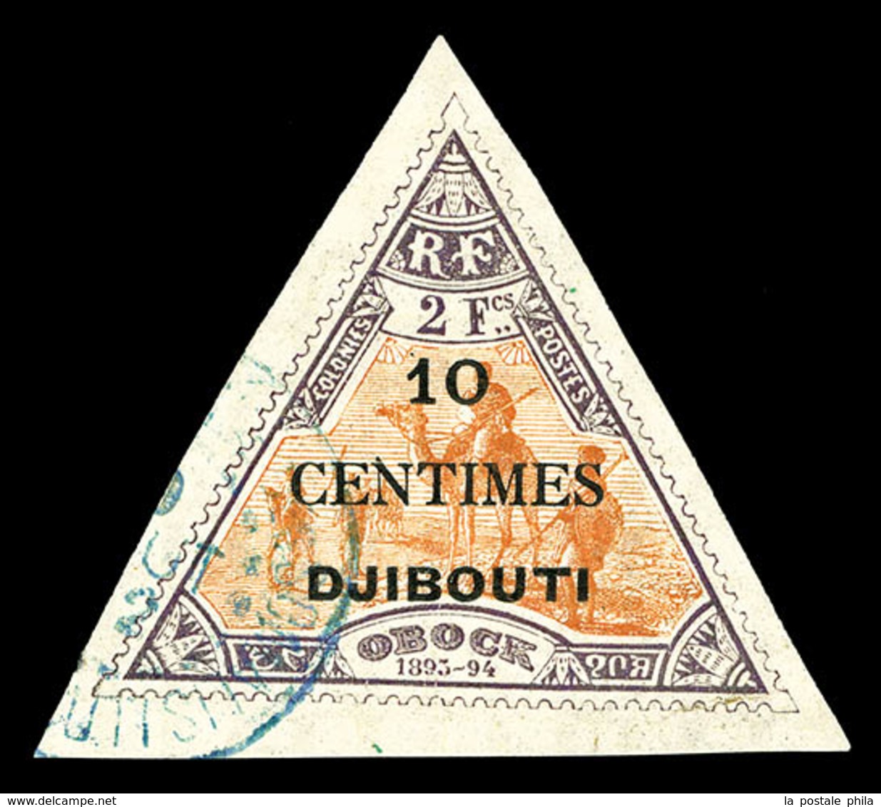 O N°32c, 10 Avec Gros O: 10c Sur 2f, TB (signé Brun)  Qualité: O  Cote: 140 Euros - Used Stamps