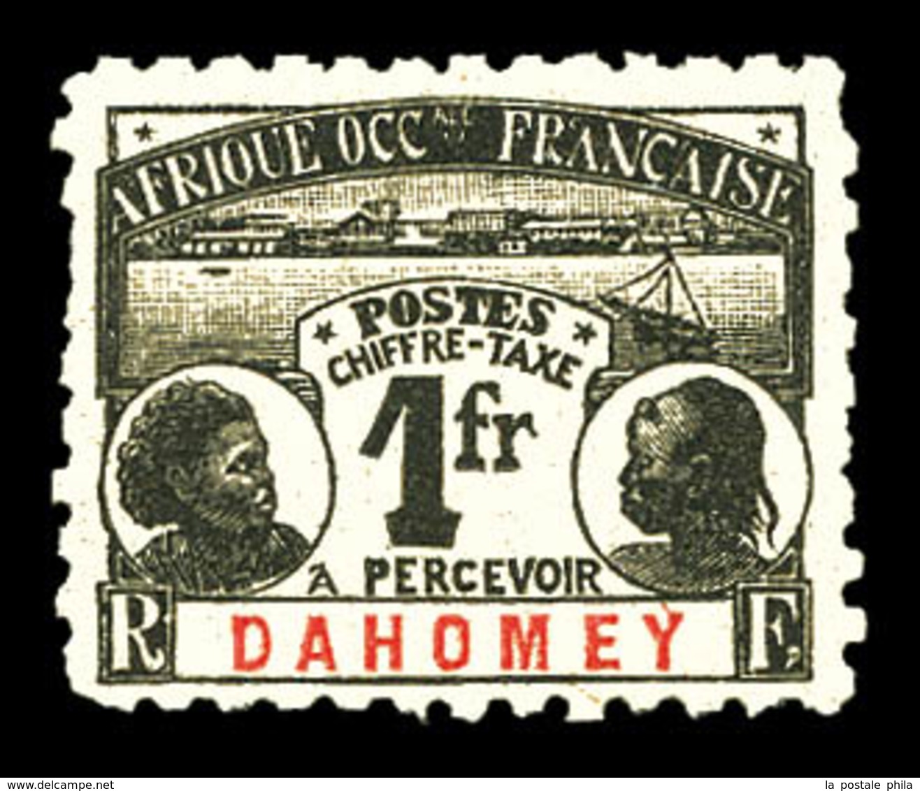 ** Taxe, N°8a, 1f Noir Sur Rose-pâle, Dentelé 11. TB  Qualité: **  Cote: 450 Euros - Unused Stamps