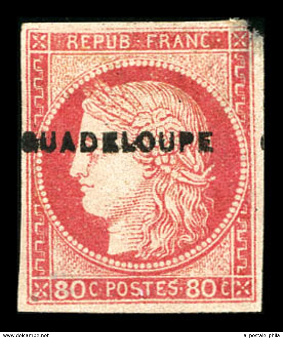 (*) N°13, 80c Rose, Aminci, Belle Presentation (signé Margues)  Qualité: (*)  Cote: 1200 Euros - Unused Stamps