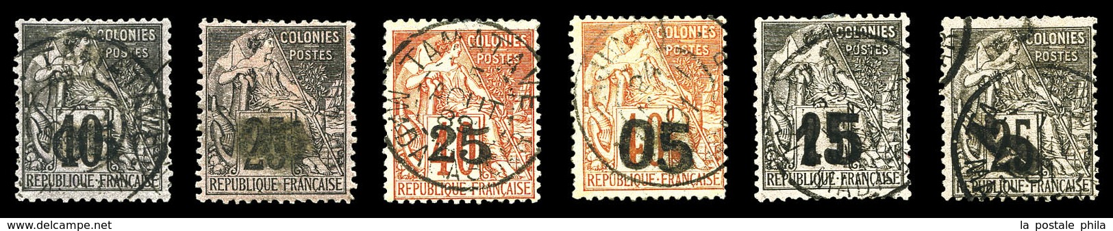 O N°1 à 5 Et 7, Les 6 Valeurs TB (certificat)  Qualité: O  Cote: 1110 Euros - Used Stamps