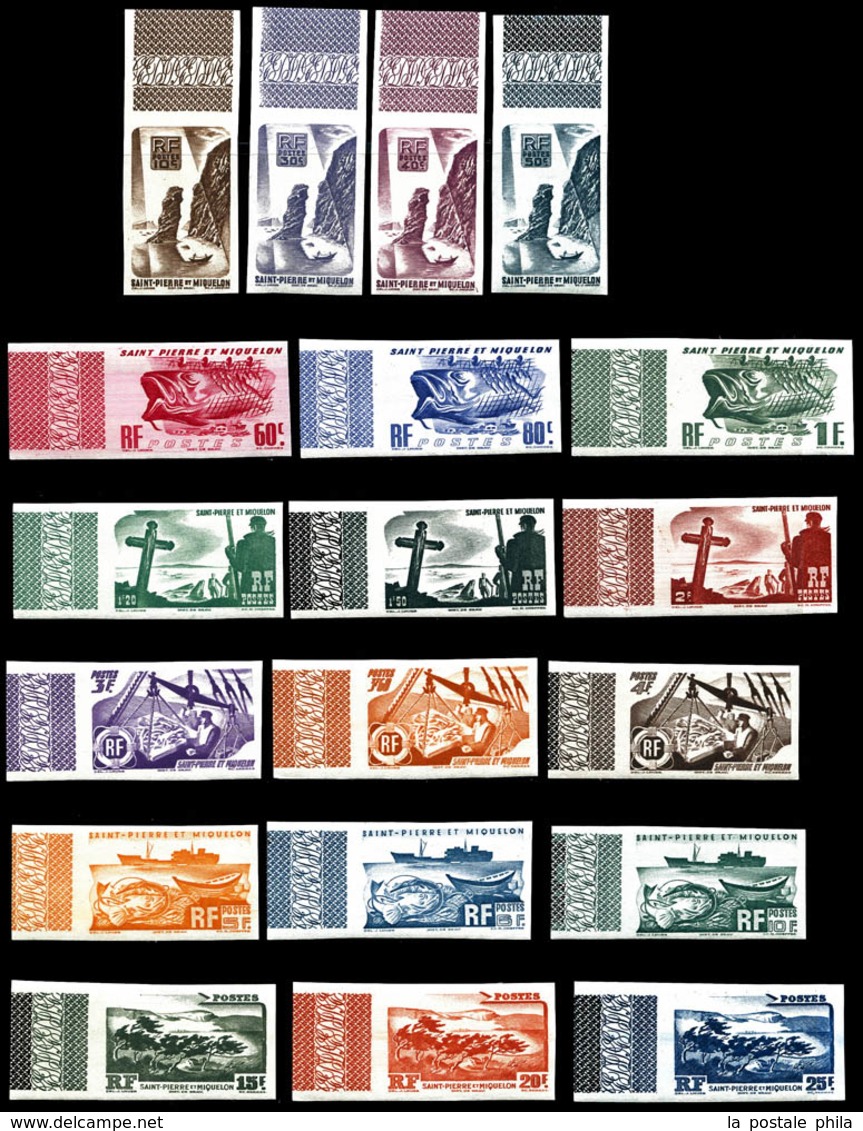 ** N°325/43, Série De 1947 Non Dentelée Bdf. TB  Qualité: **  Cote: 162 Euros - Unused Stamps