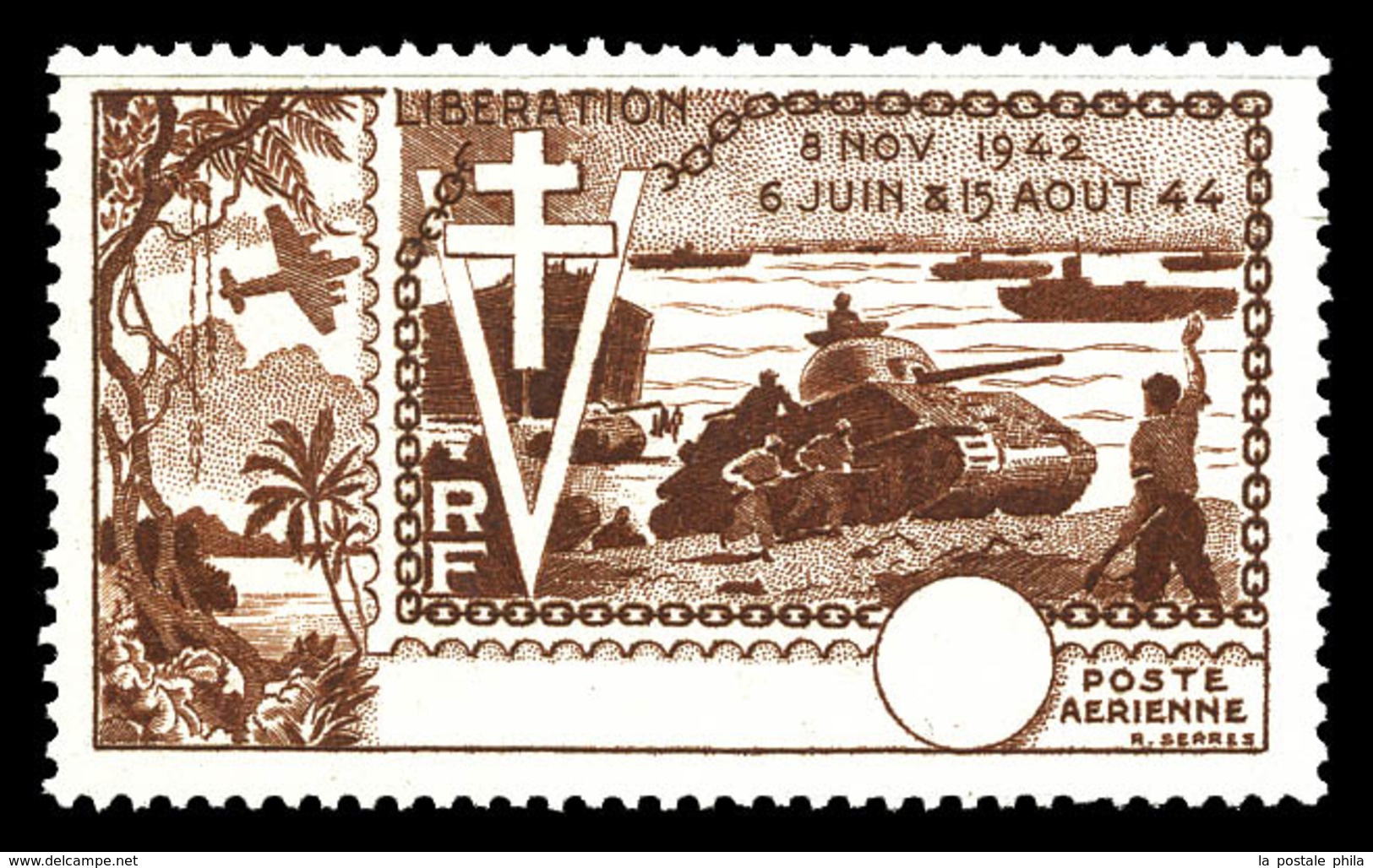 ** Poste Aérienne, N°22, 10e Anniversaire De La Libération Non émis: Sans Faciale Ni Nom Du Territoire. TTB  Qualité: ** - Unused Stamps