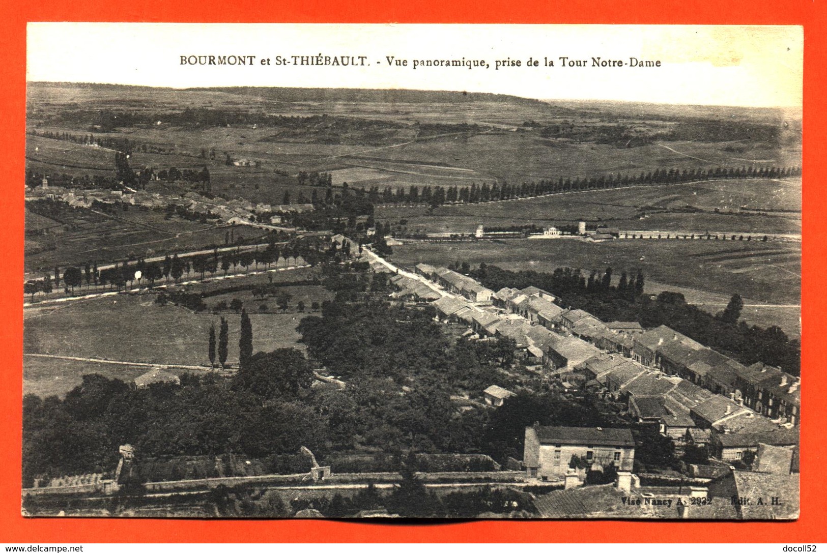 CPA 52 Bourmont Et Saint Thiébault " Vue Panoramique Prise De La Tour Notre Dame " - Bourmont