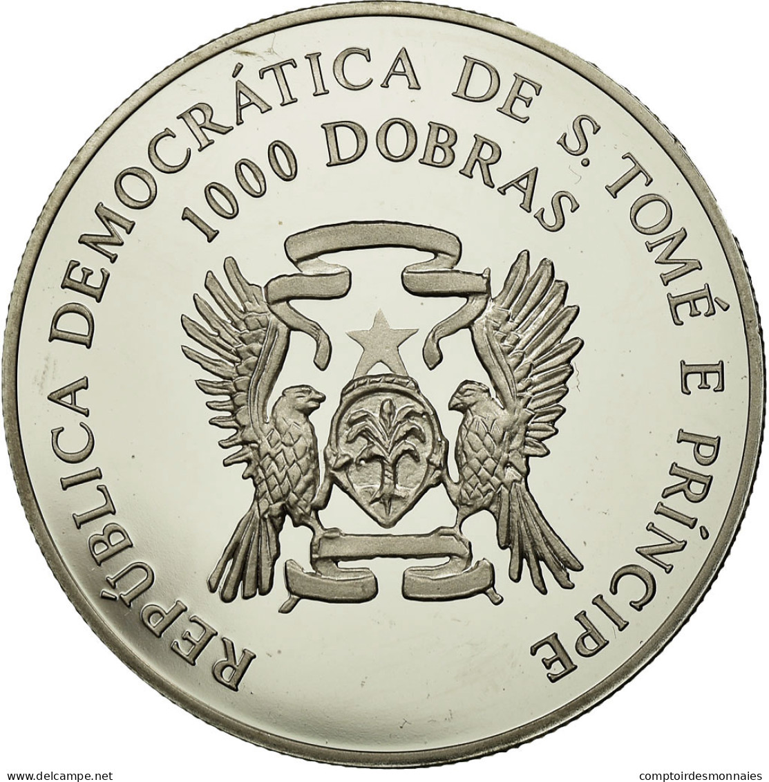 Monnaie, SAINT THOMAS & PRINCE ISLAND, 1000 Dobras, 1993, SPL, Copper-nickel - São Tomé Und Príncipe