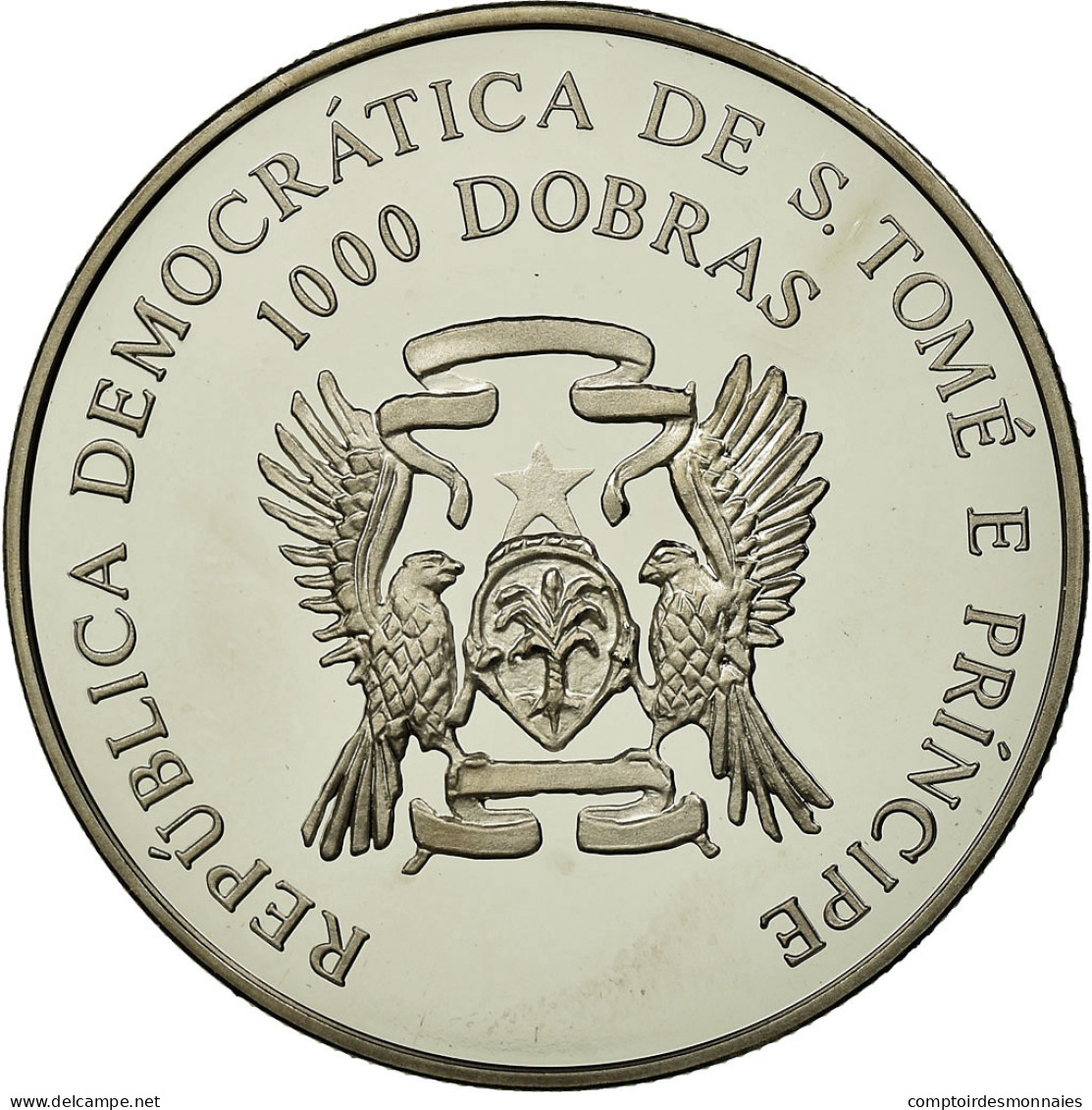 Monnaie, SAINT THOMAS & PRINCE ISLAND, 1000 Dobras, 1993, SPL, Copper-nickel - São Tomé Und Príncipe