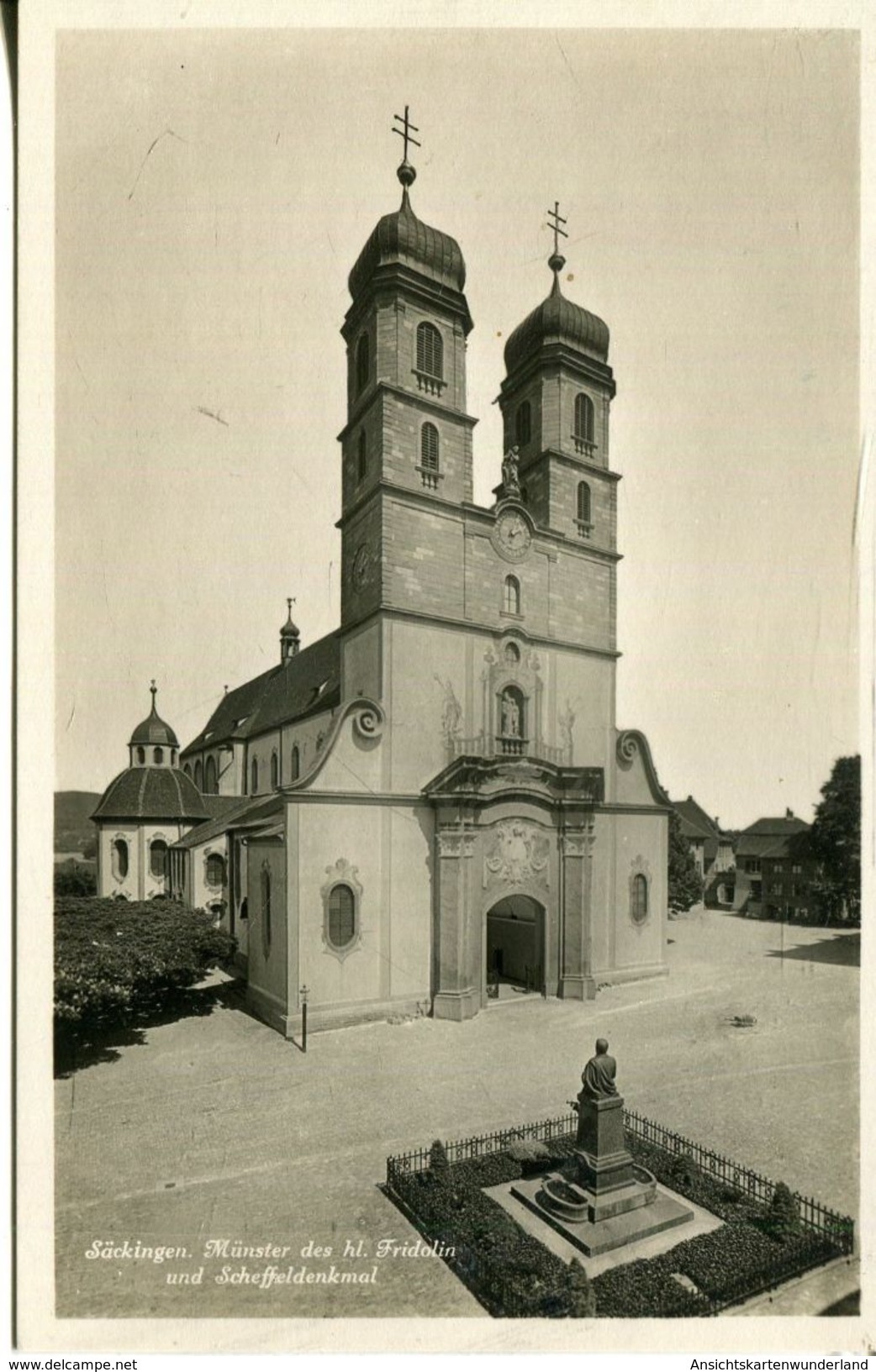 Säckingen - Münster Des Hl. Fridolin Und Scheffeldenkmal (001141) - Bad Saeckingen