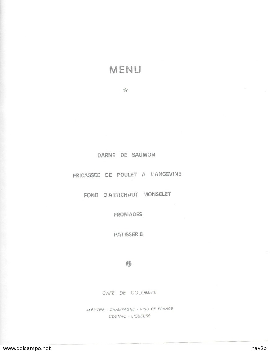 AIR  FRANCE . Menu 1981 . Caravelle . - Menú