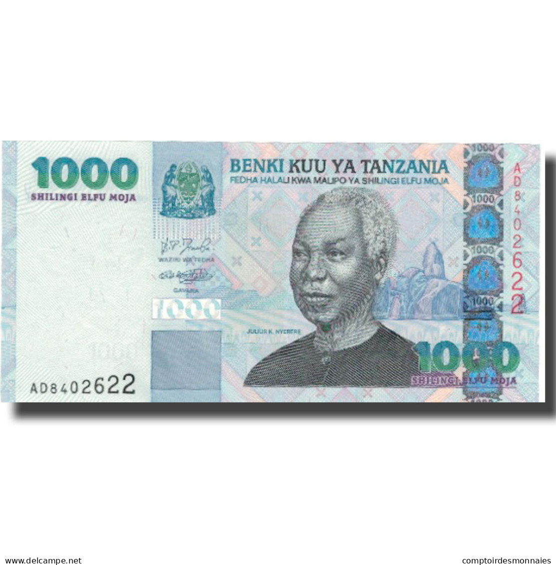 Billet, Tanzania, 1000 Shilingi, Undated (2000), KM:34, NEUF - Tansania