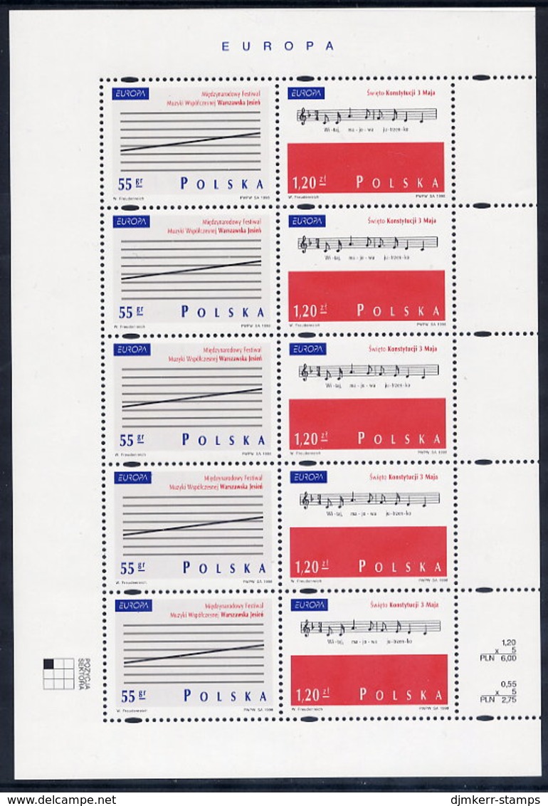 POLAND 1998 Europa; National Festivals Sheet MNH / **  Michel 3714-15 Kb - Blocs & Hojas