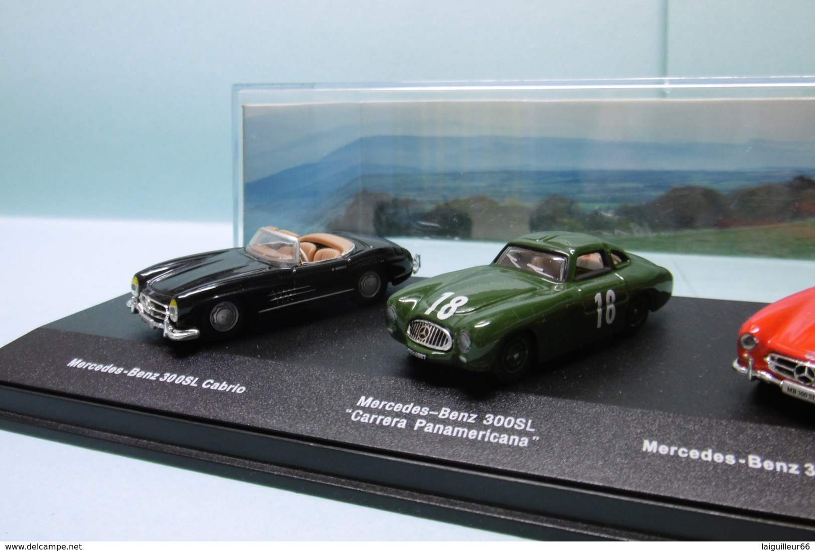 Schuco - Coffret 4 Voitures MERCEDES BENZ 300SL Cabrio + Carrera Panamericana Coupé + 560SL Softtop 1/72 - Scale 1:72