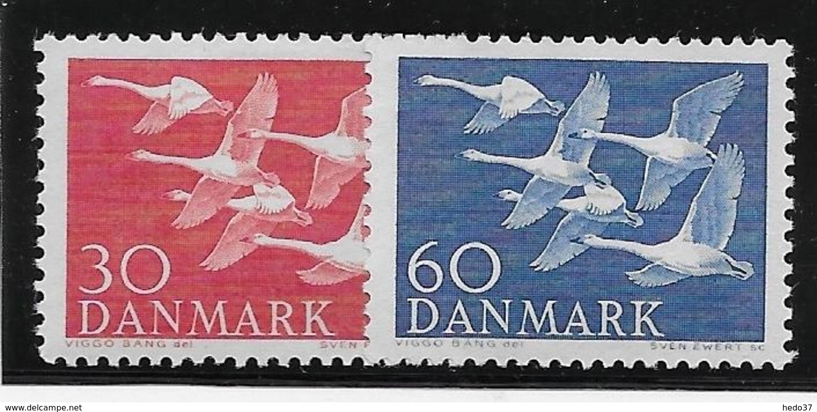 Danemark N°372/373 - Oiseaux - Neuf * Avec Charnière - TB - Neufs