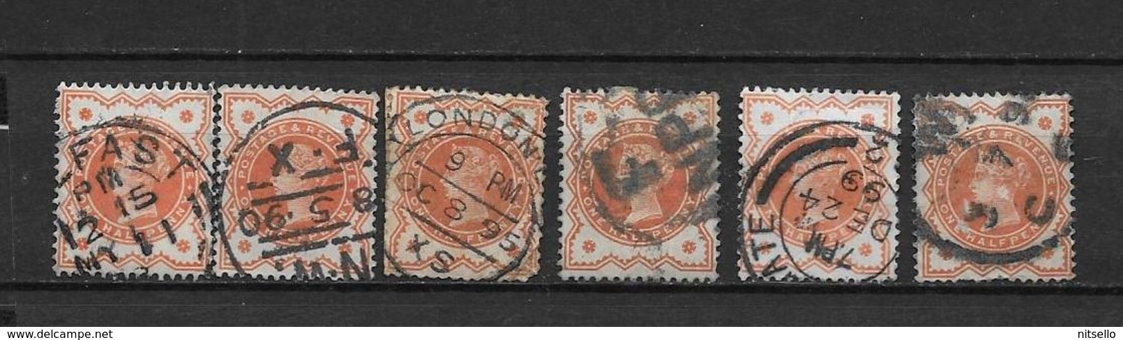 LOTE 1883 /// GRAN BRETAÑA - YVERT Nº: 91  CON DIFERENTES MATASELLOS          ¡¡¡ LIQUIDATION !!! - Used Stamps