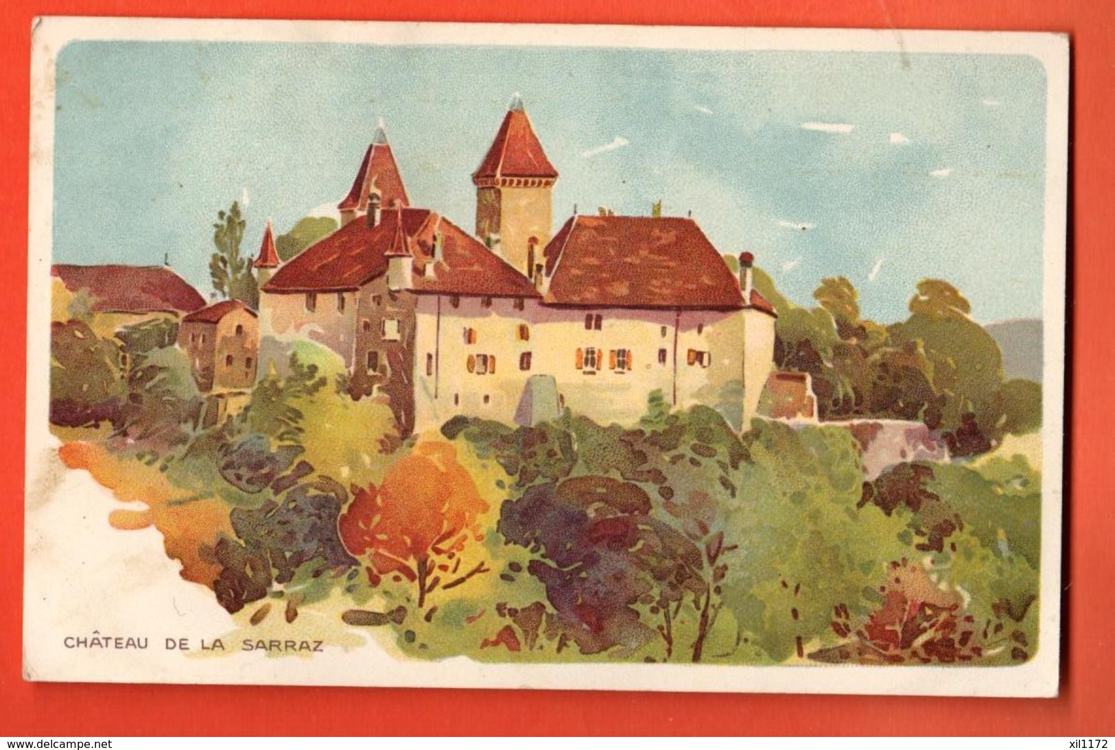 TSA-18 Litho Château De La Sarraz, Chocolats Peter & Kohler (Nestlé). Non Circulé. Scan Du Dos En Ligne - La Sarraz