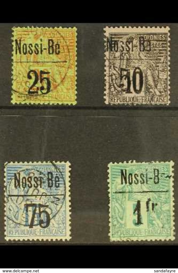 NOSSI-BE  1893 Surcharged Set (SG 36/9, Yvert 19/22), Fine Used (4 Stamps) For More Images, Please Visit Http://www.sand - Other & Unclassified