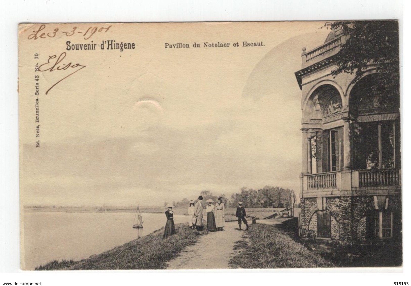 Hingene  Souvenir D'Hingene   Pavillon Du Notelaer Et Escaut 1901 - Bornem