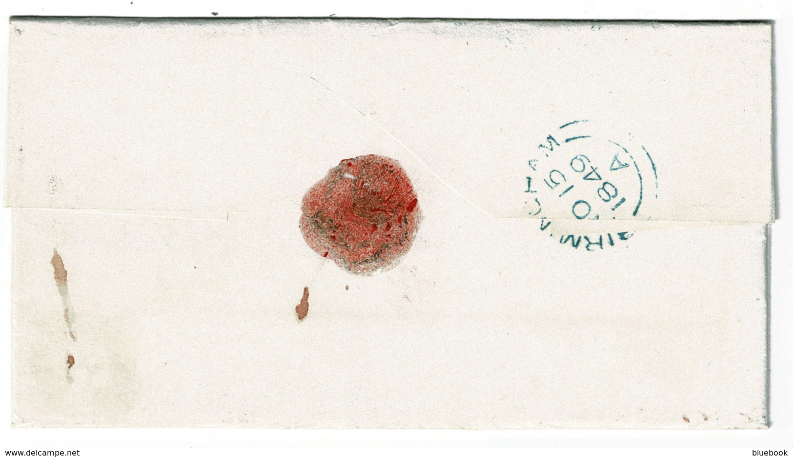 Ref 1282 - 1849 Victoria GB 1d Post Cover - Stone Staffordshire To Birmingham - Lettres & Documents