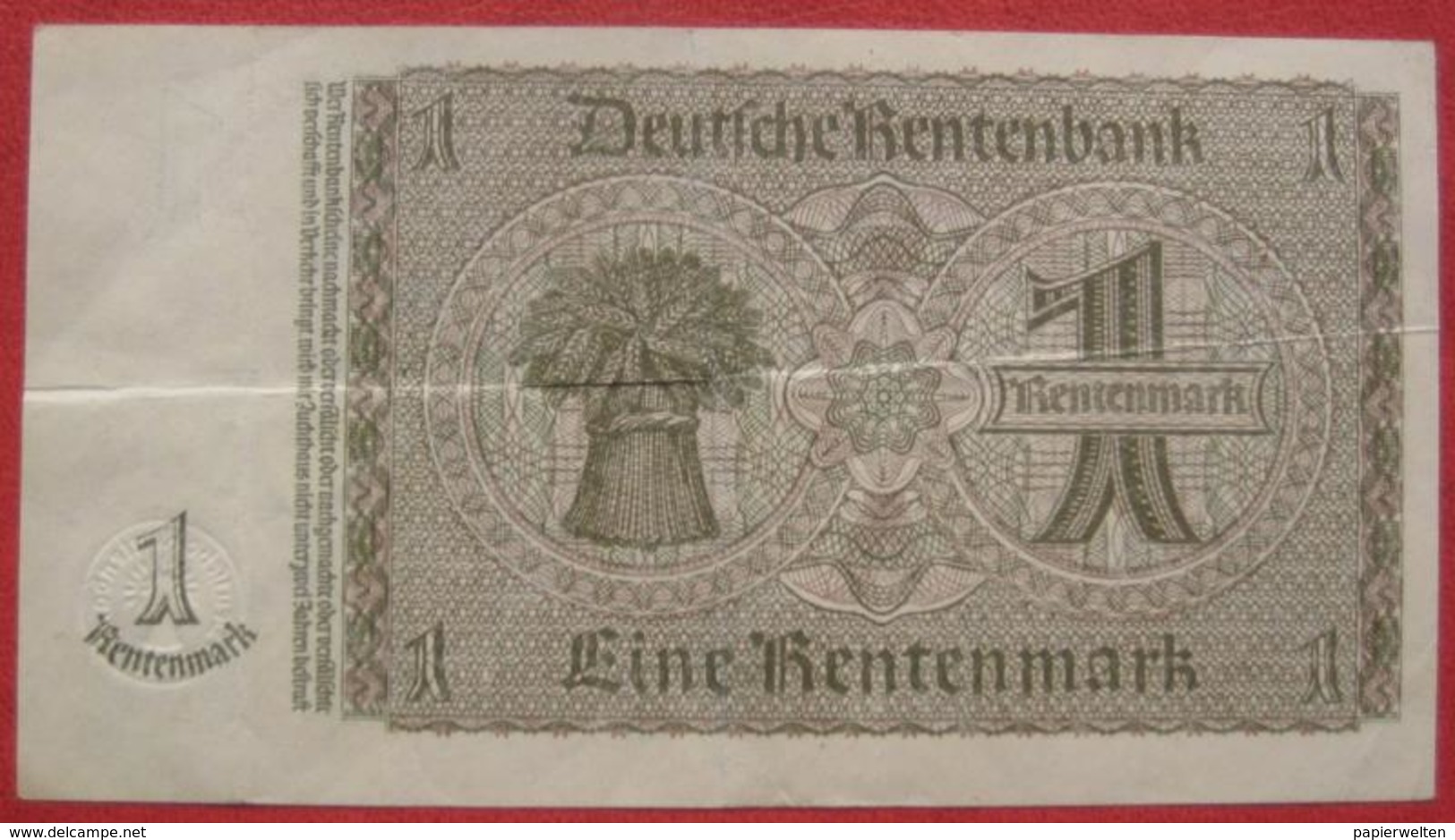 1 Rentenmark 1937 (WPM 173) 30.1.1937 - 1 Rentenmark