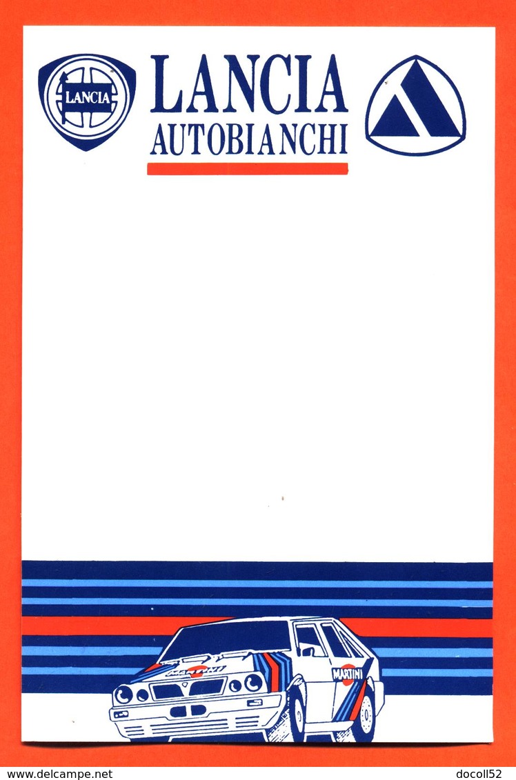 Carte Publicitaire Vierge Bristol Concessionnaire Lancia Delta Martini - Autobianchi - Chardonnet - Sonstige & Ohne Zuordnung