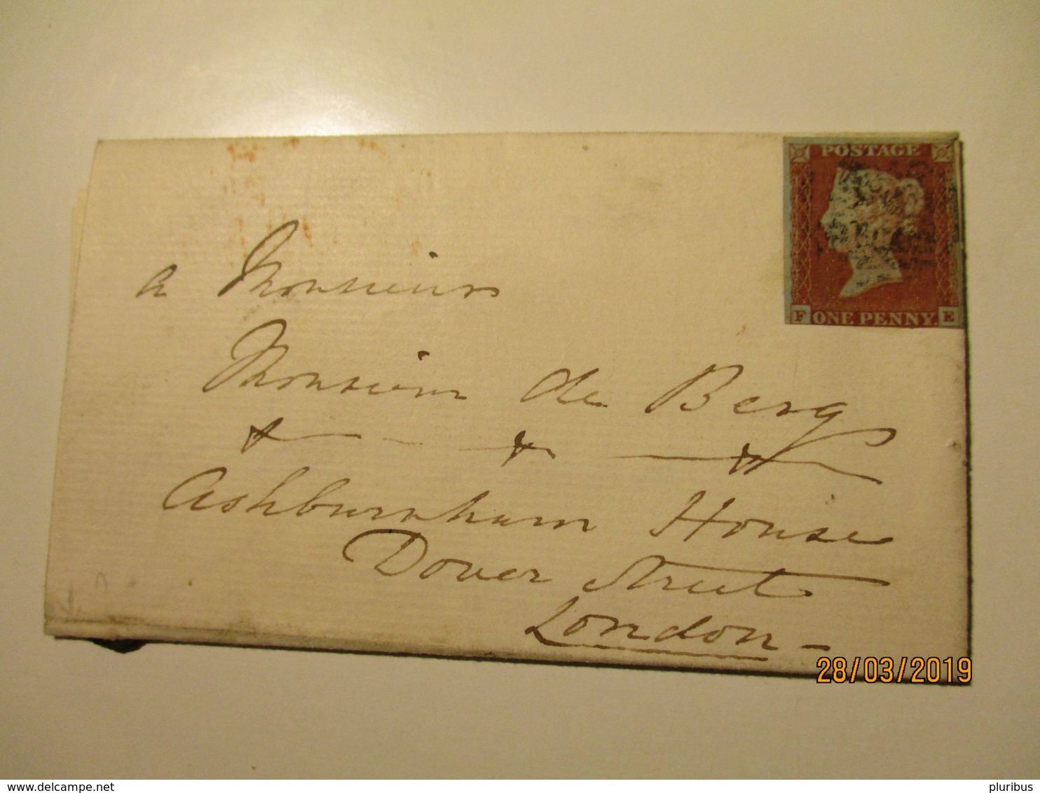 LETTER COVER 1848 BRIGHTON  TO LONDON , ESTONIA GRAF BERG ,0 - Brieven En Documenten