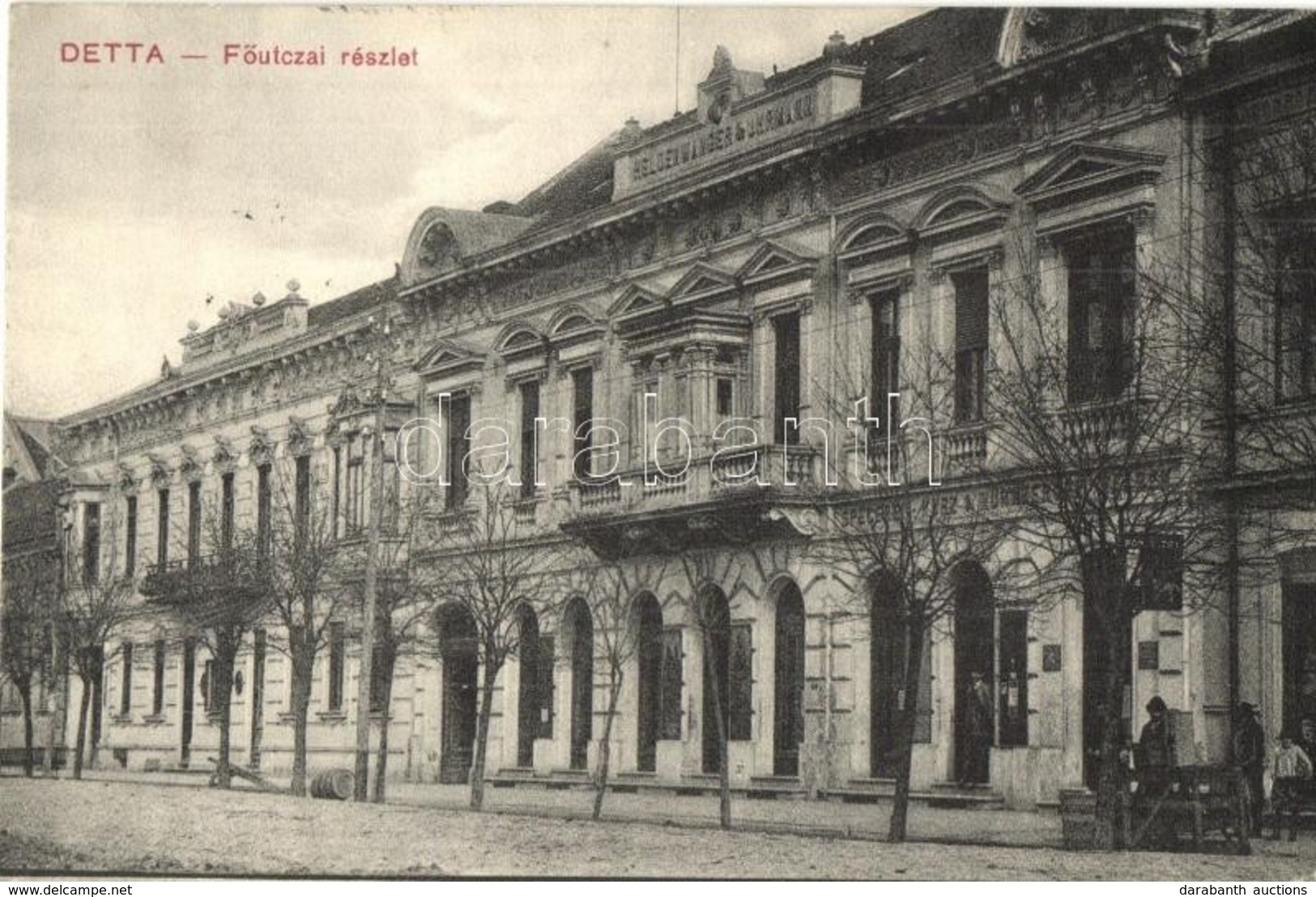 * T2 Detta, Ghedu, Deta; Fő Utca, Heldenwanger és Uhrmann üzlete, Ballon József Kiadása / Main Street, Shops - Zonder Classificatie