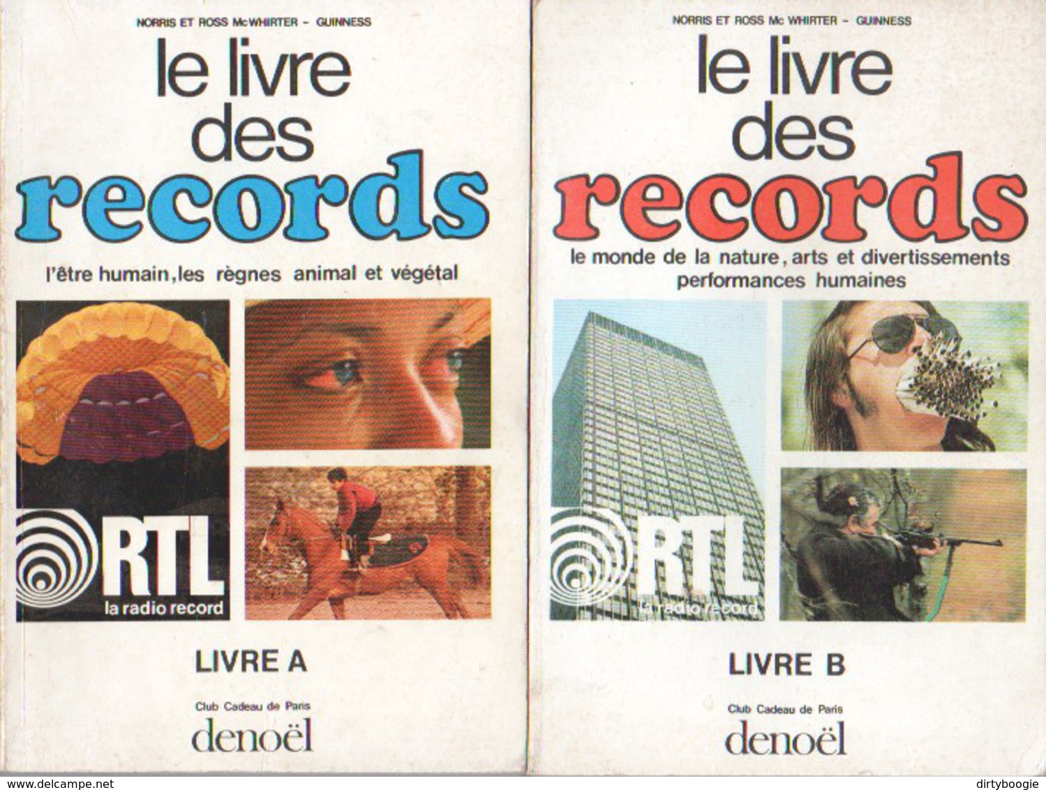 Le LIVRE DES RECORDS - DENOEL - Lot De 3 Livres - Paquete De Libros