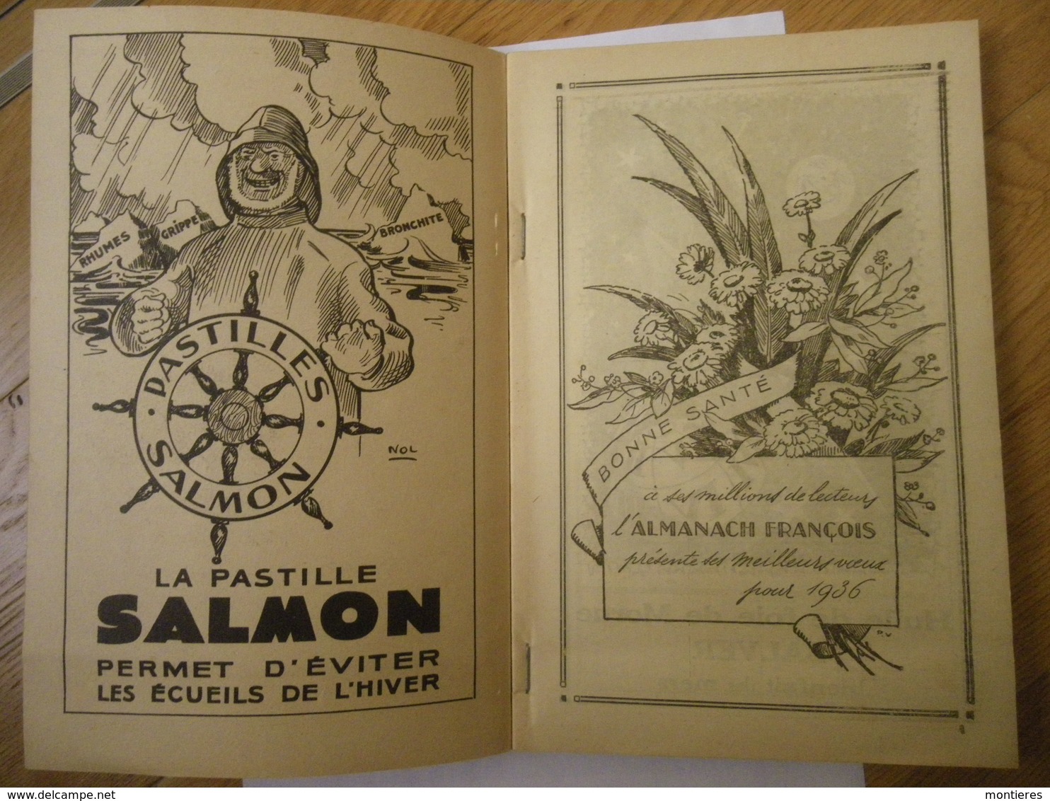 Almanach François 1936 Pharmacie Normale A. FOSSET Montfermeil 21 Grande Rue Tél. 11 - Groot Formaat: 1921-40