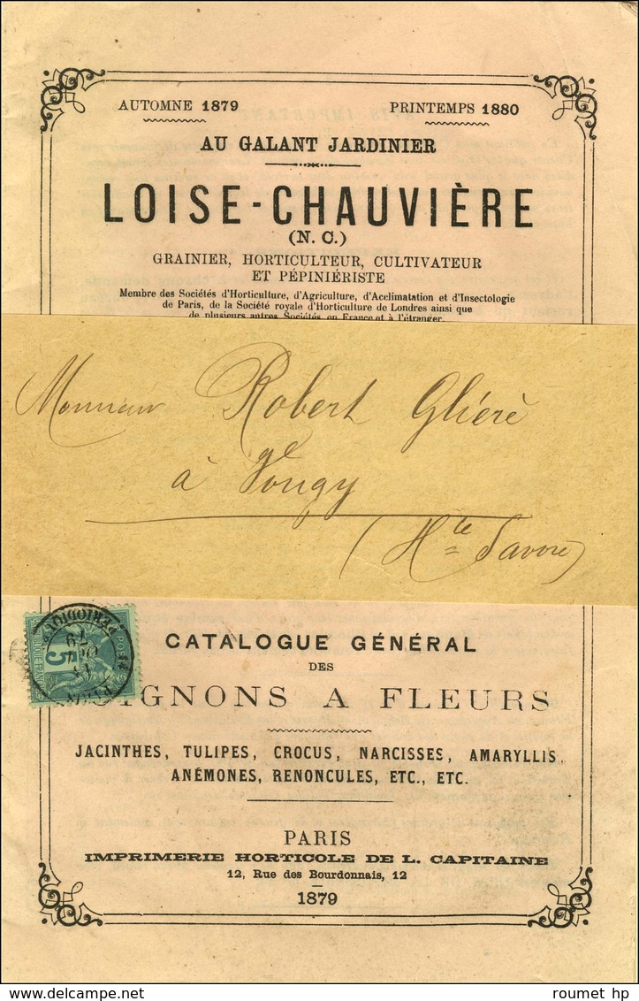 Càd PARIS / PERIODIQUES / N° 75 Sur Périodique Adressé Sous Bande Au 5ème échelon Pour Vougy. 1879. - SUP. - R. - 1876-1878 Sage (Type I)