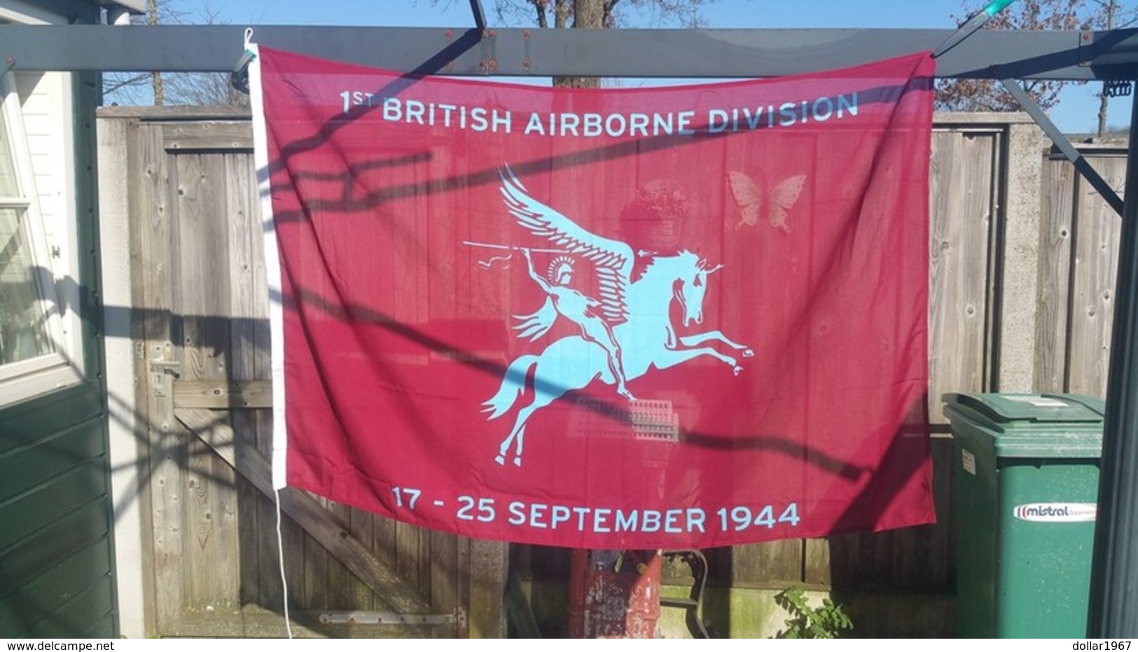 Airborne Vlag Met Tekst: 1st British Airborne Division 17-25 September 1944 100 X 150cm , New / Nouve.  ( Originaal) - Flaggen