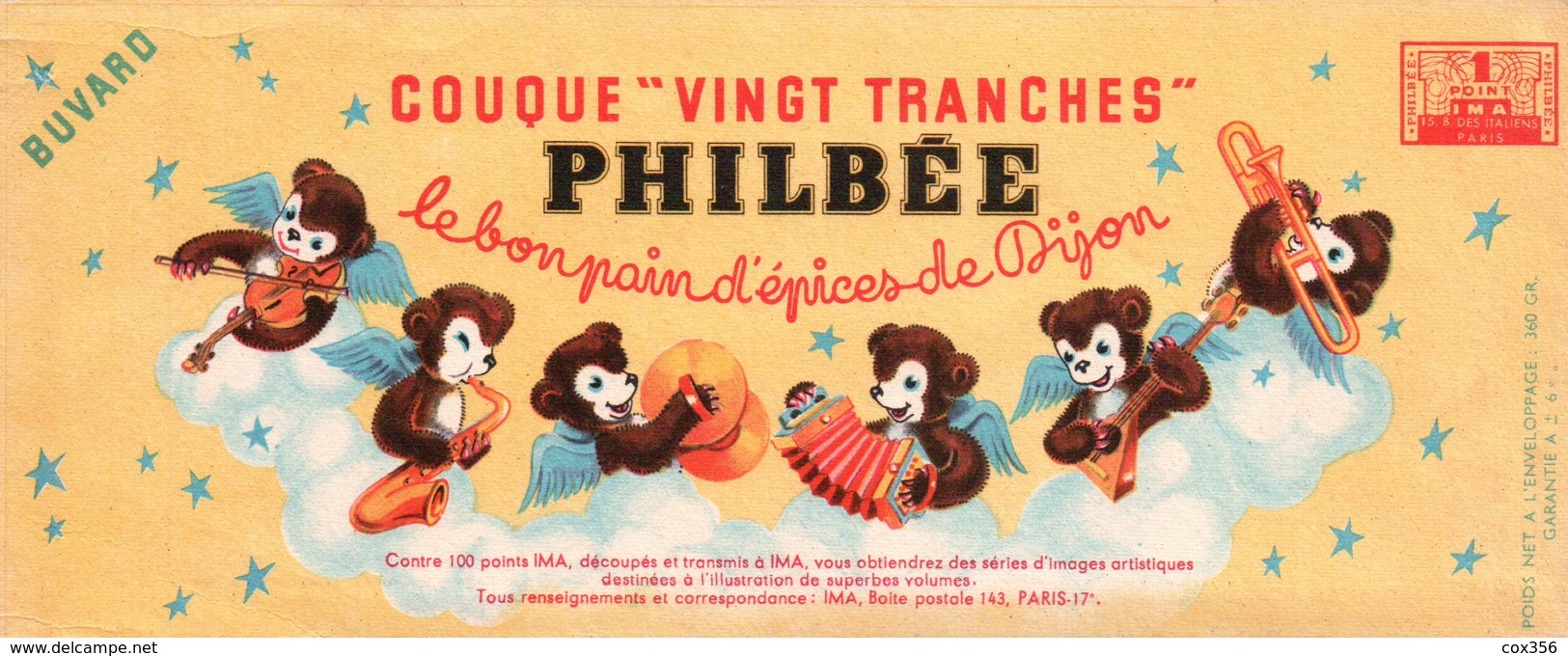 Ancien BUVARD Illustré PHILBEE Pain D'épices De DIJON - Pan De Especias