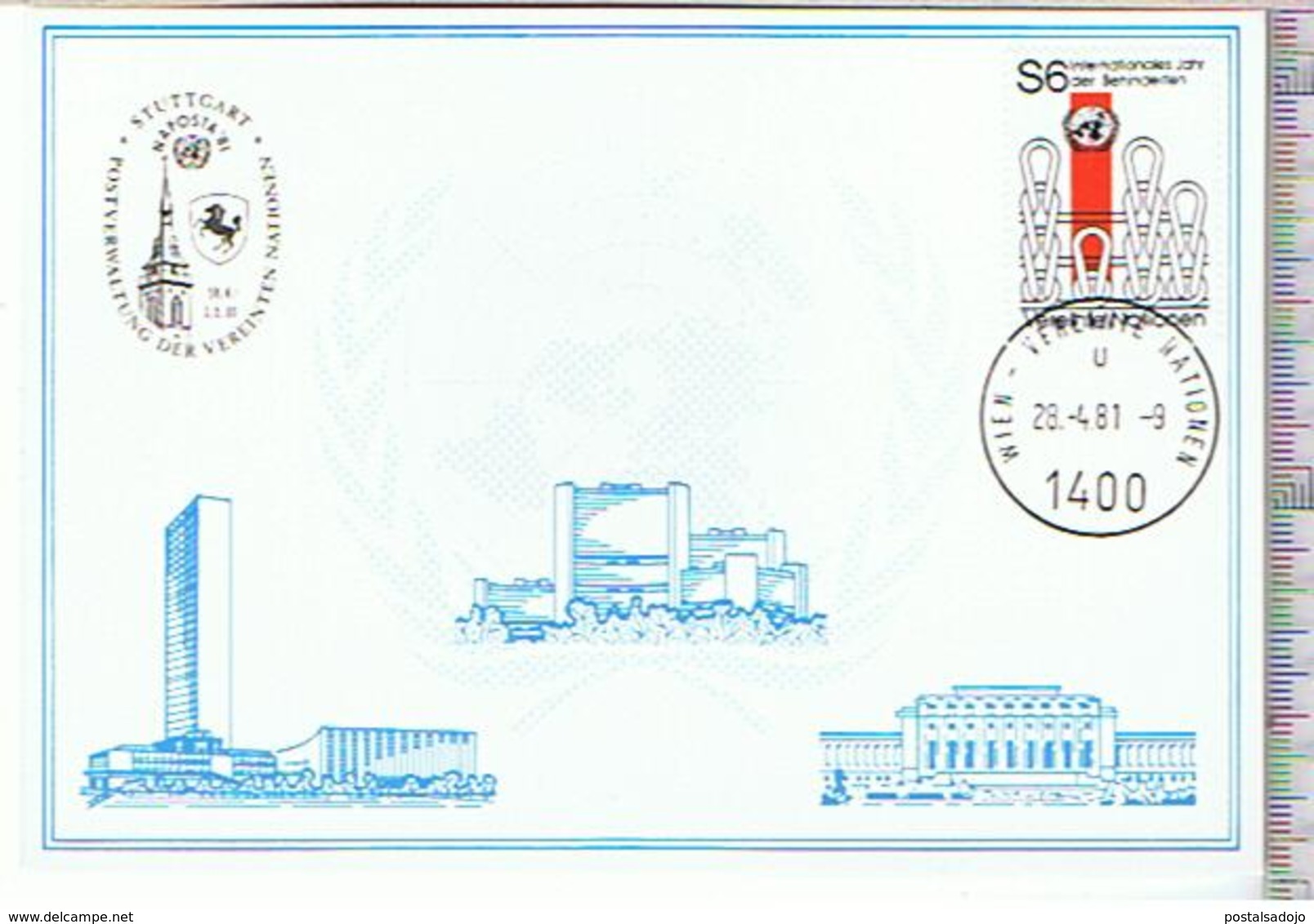 (D 86) UNITED NATIONS WIEN // Y&T 18 // 1981 - Cartes-maximum